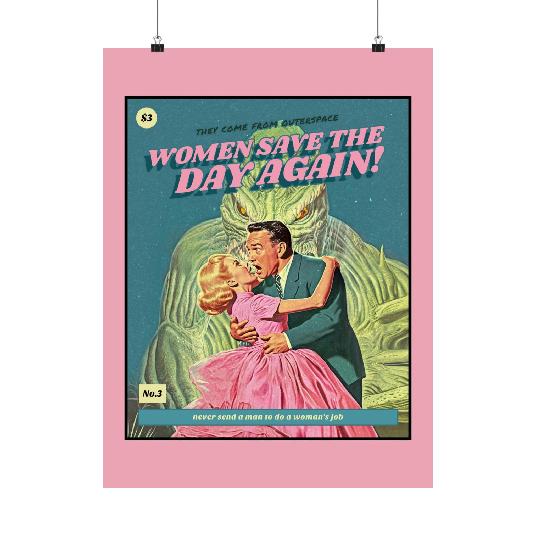 Women Save the Day Physical Poster