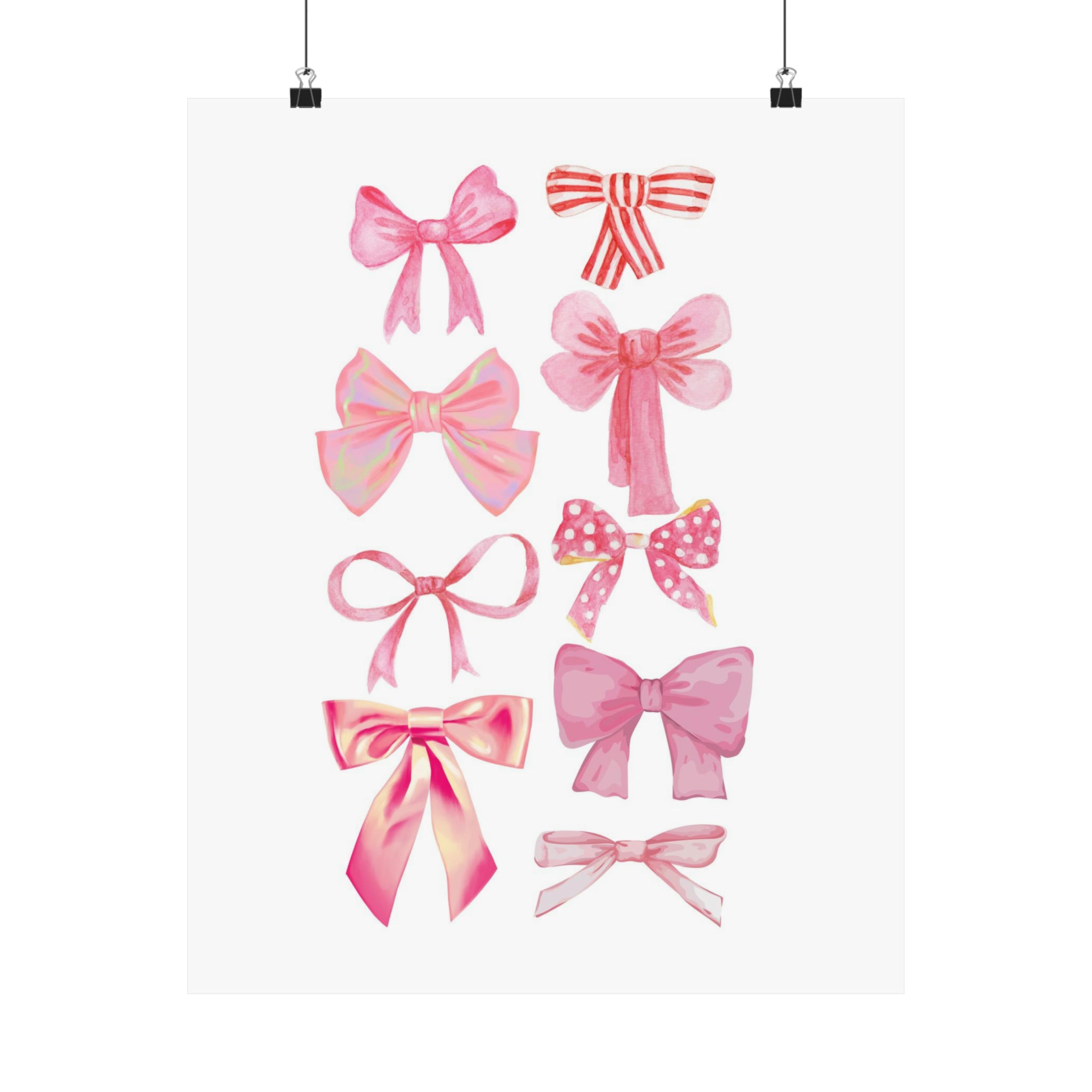 Pink Bows Physical Poster