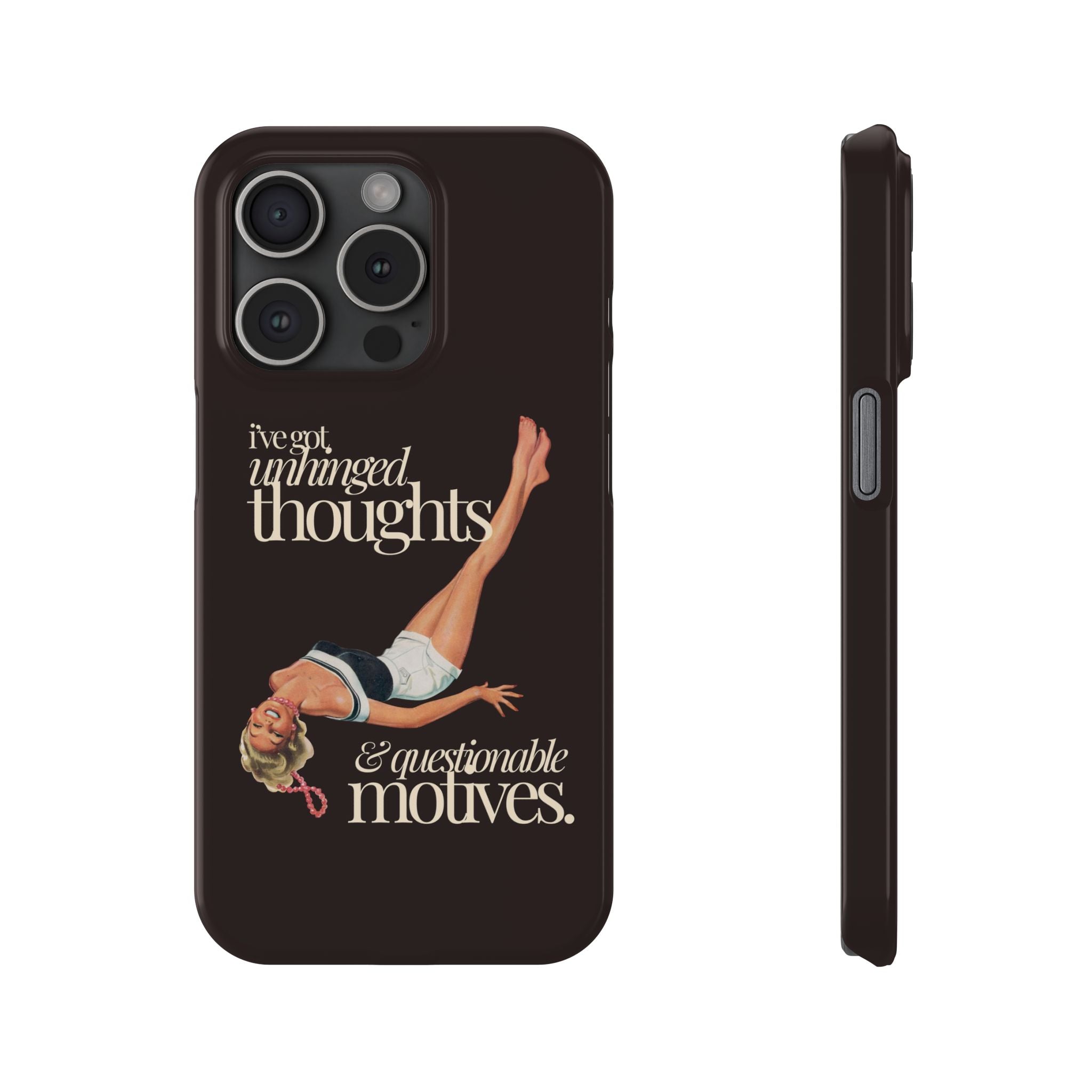 Unhinged Thoughts iPhone Case