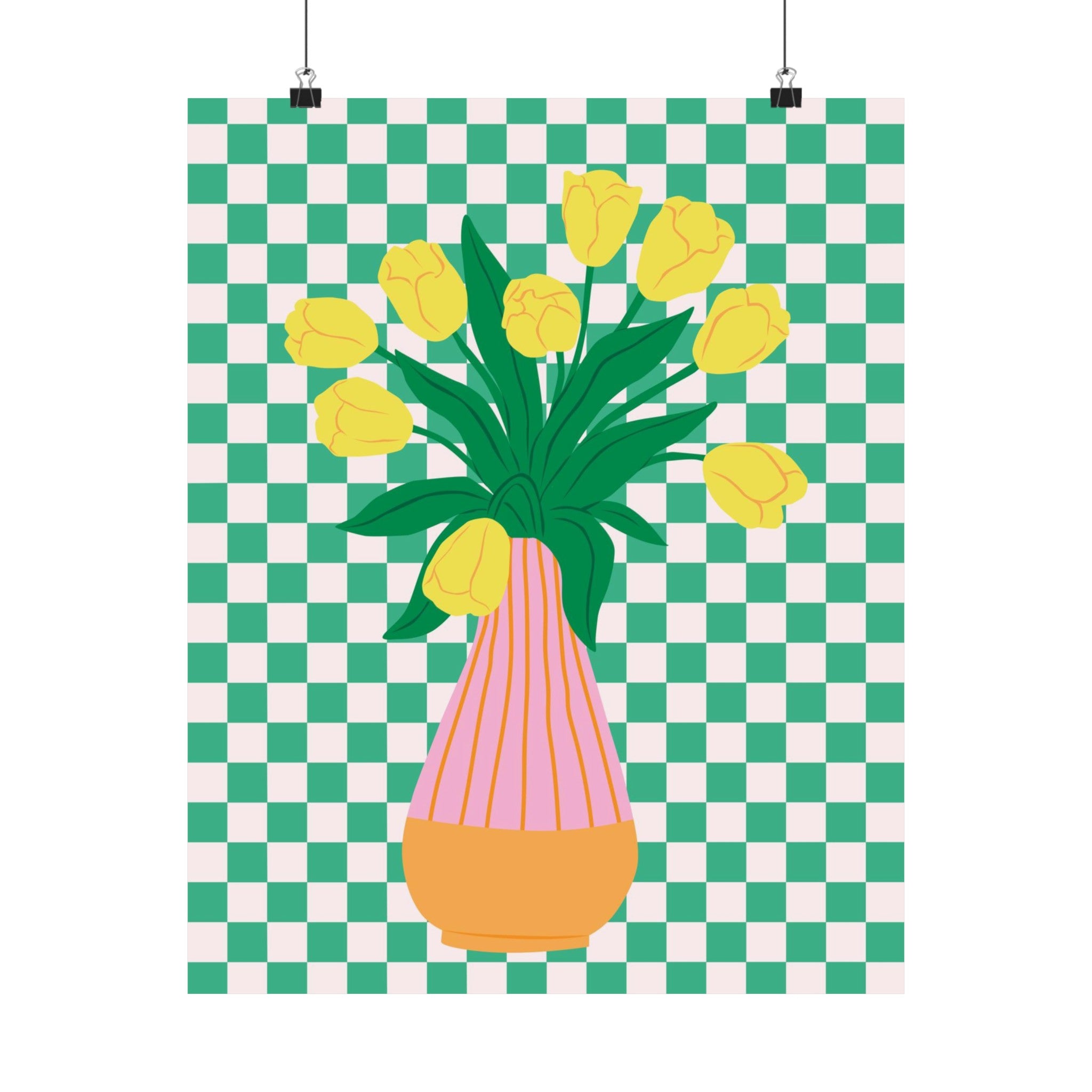 Yellow Tulip Bouquet Poster