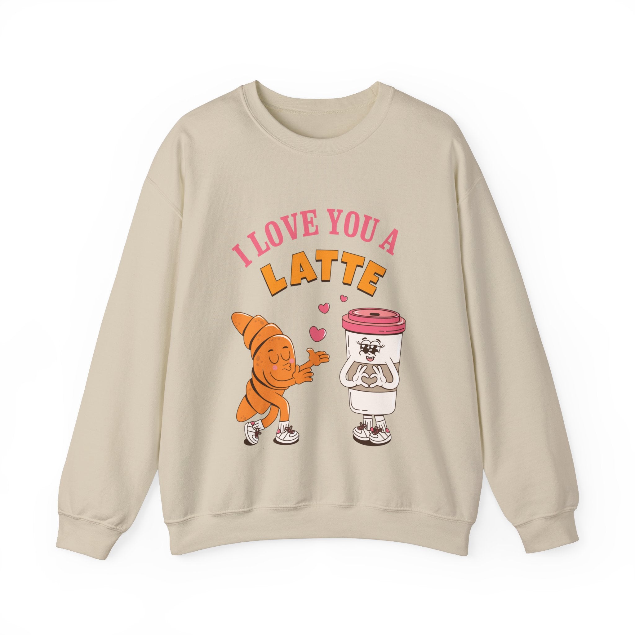 I love you a latte Valentines Day Crewneck Sweatshirt