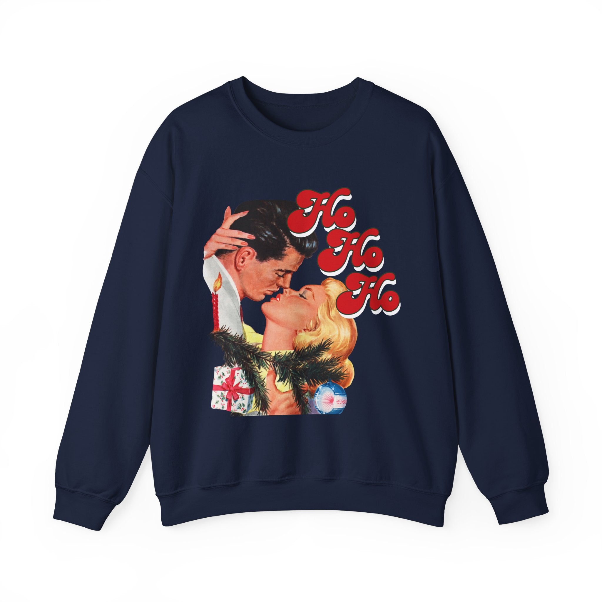 Ho Ho Ho Holiday Gildan Crewneck Sweatshirt