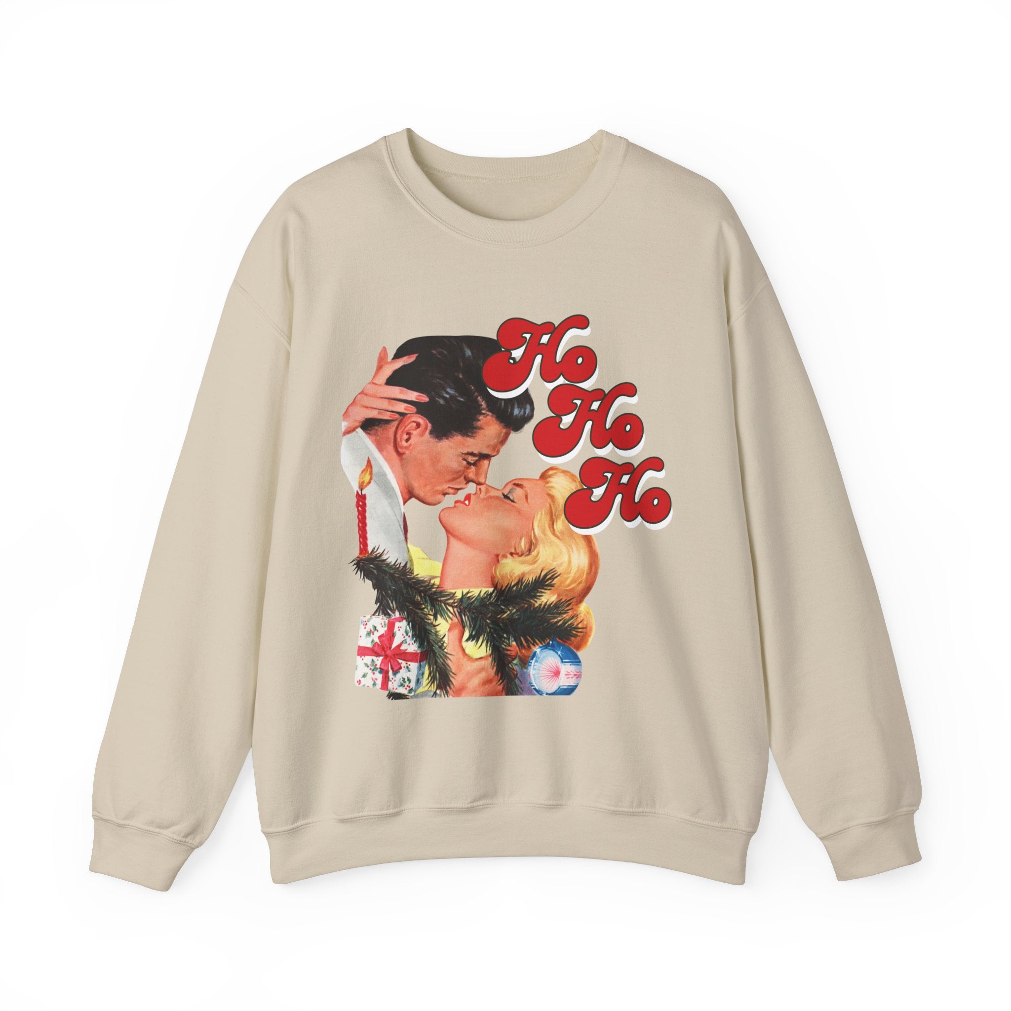 Ho Ho Ho Holiday Gildan Crewneck Sweatshirt