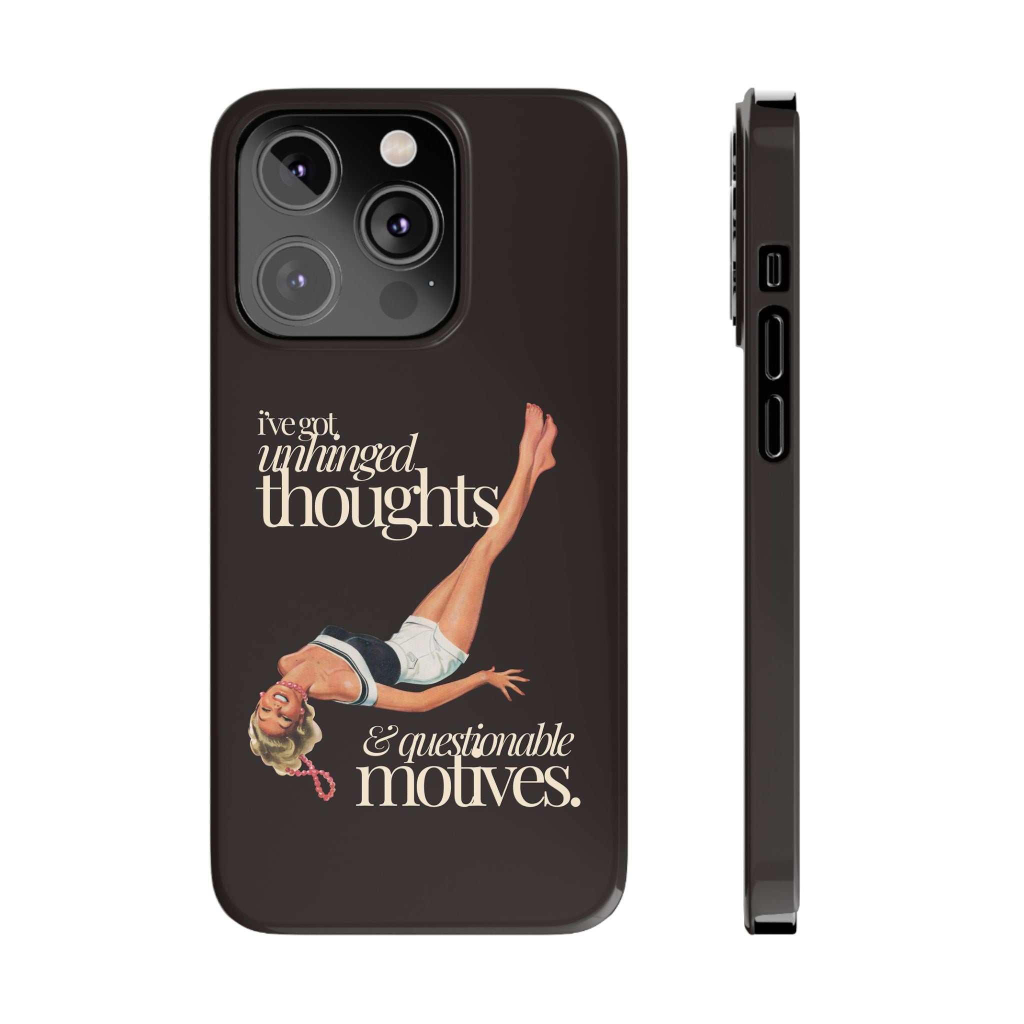 Unhinged Thoughts iPhone Case