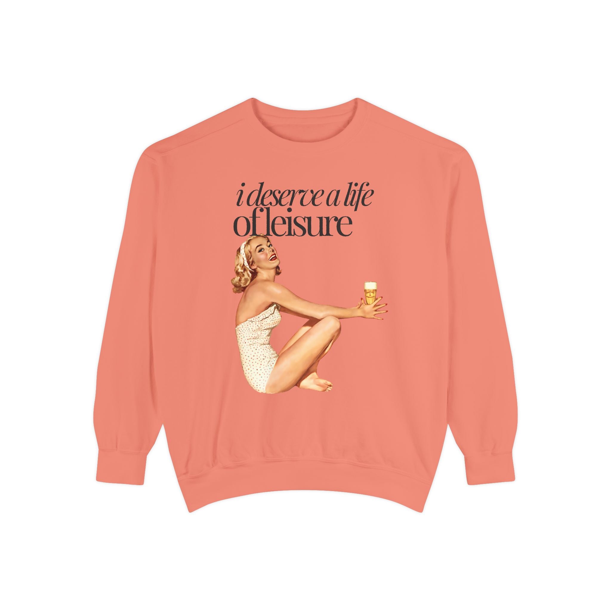 Life of Leisure Comfort Colors Crewneck Sweatshirt