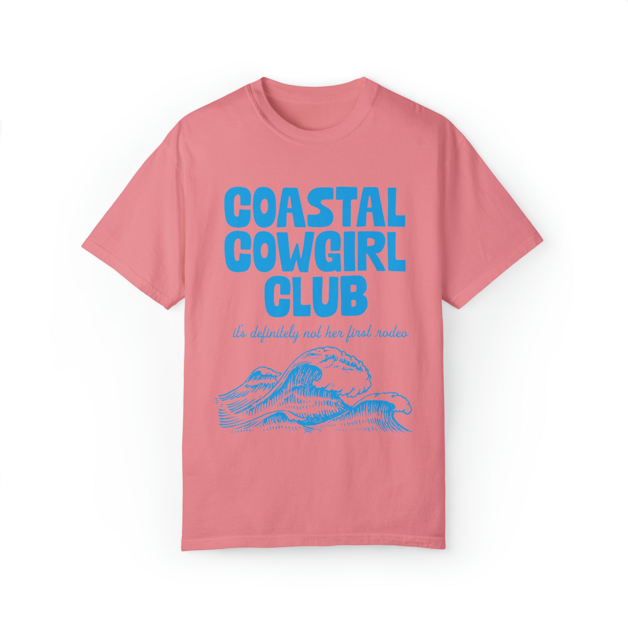 Coastal Cowgirl Club Comfort Colors Crewneck in Dark Pink