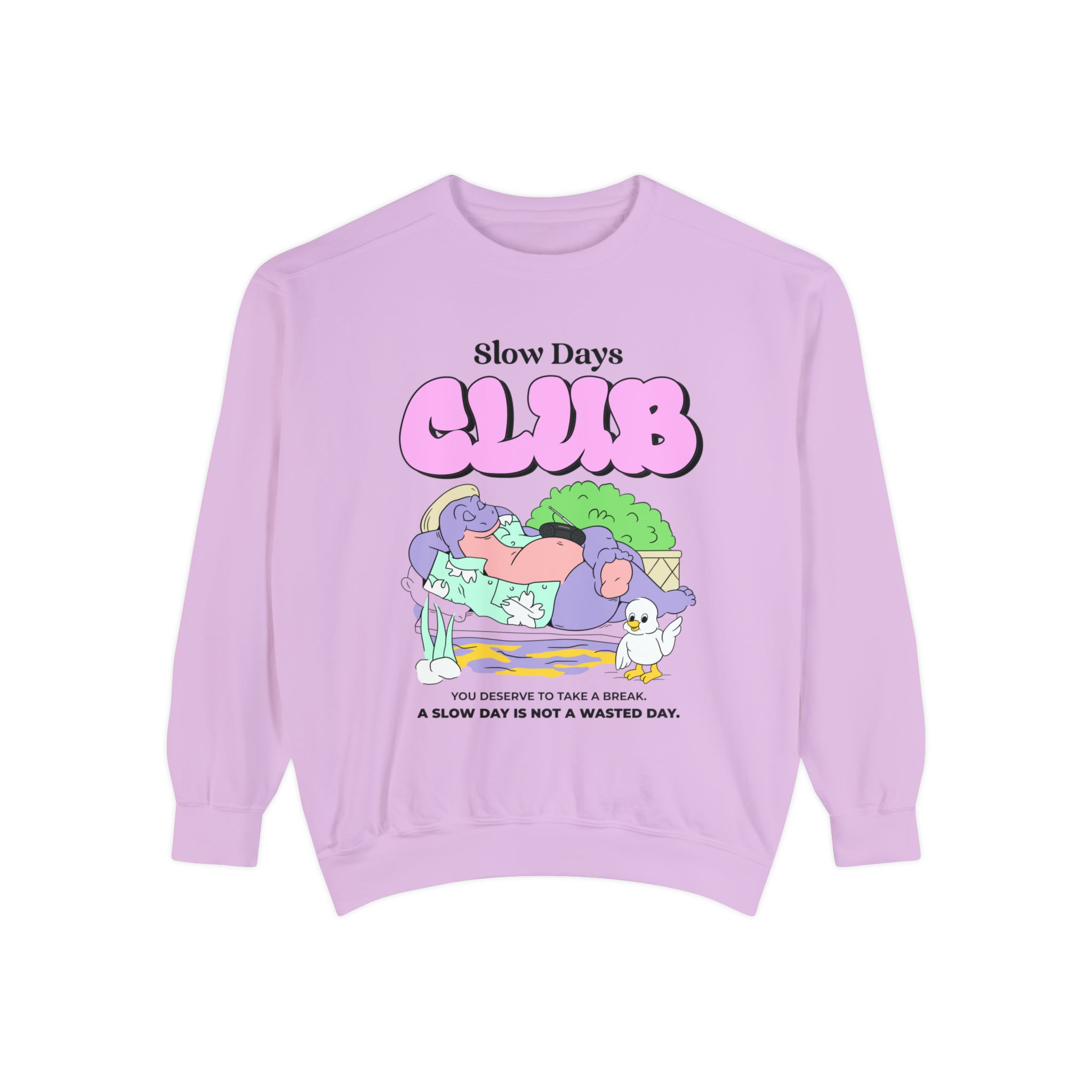 Slow Days Club Comfort Colors Crewneck Sweatshirt