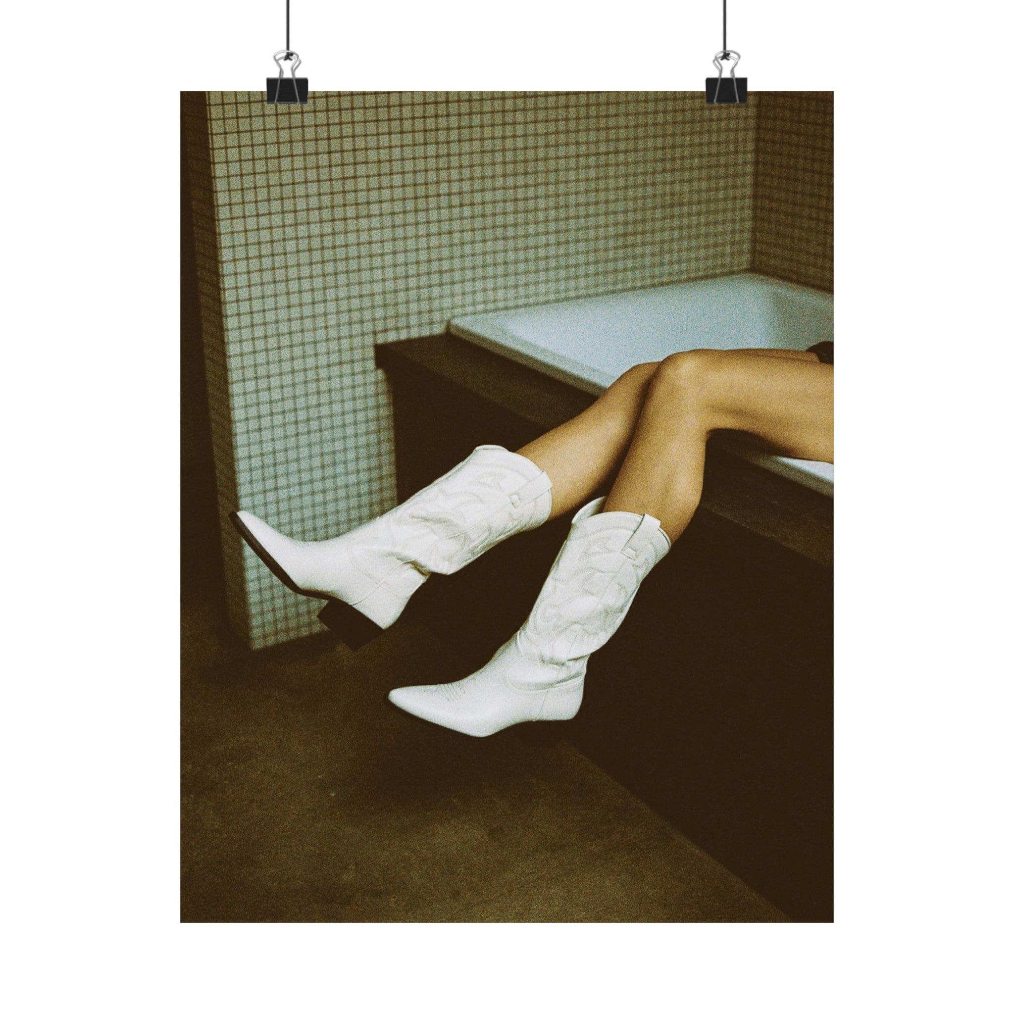 White Boots Physical Poster