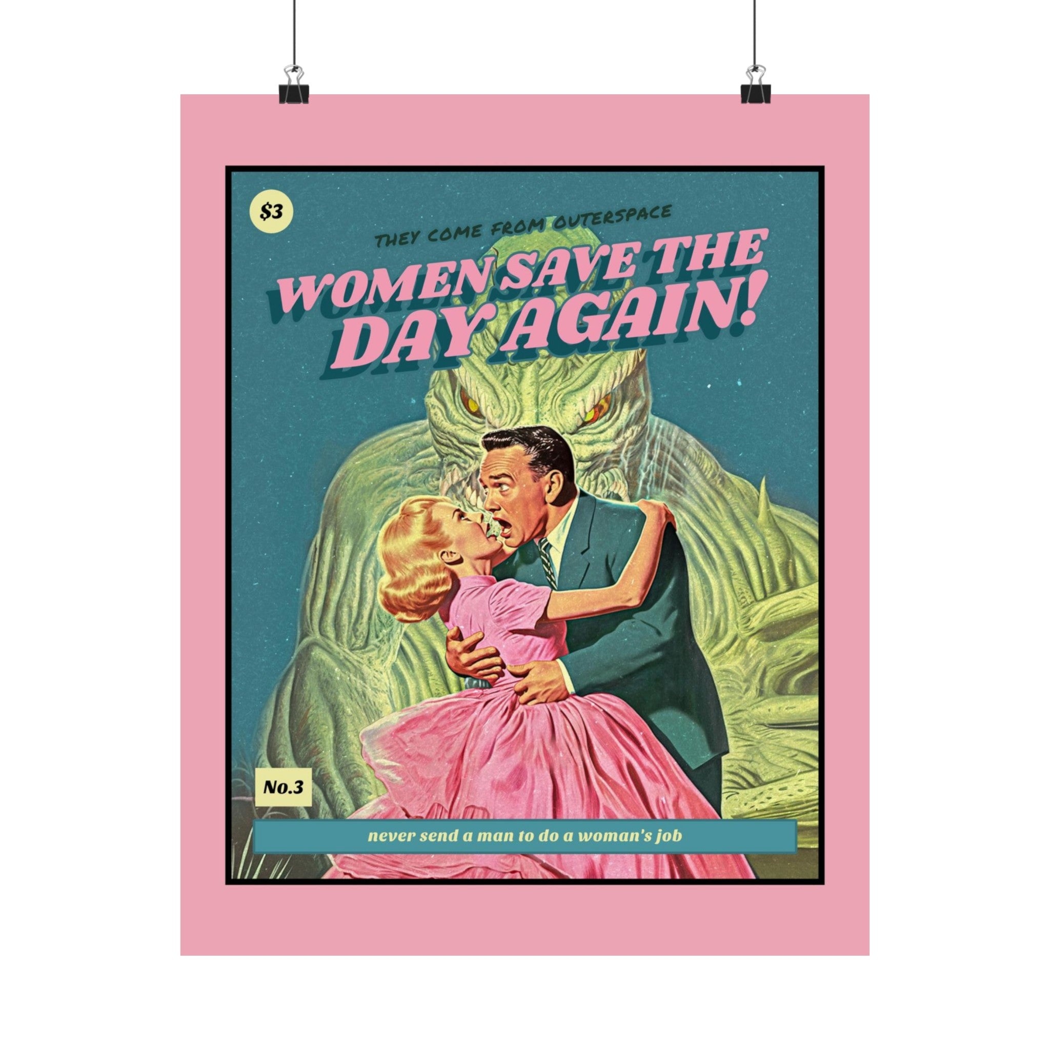 Women Save the Day Physical Poster