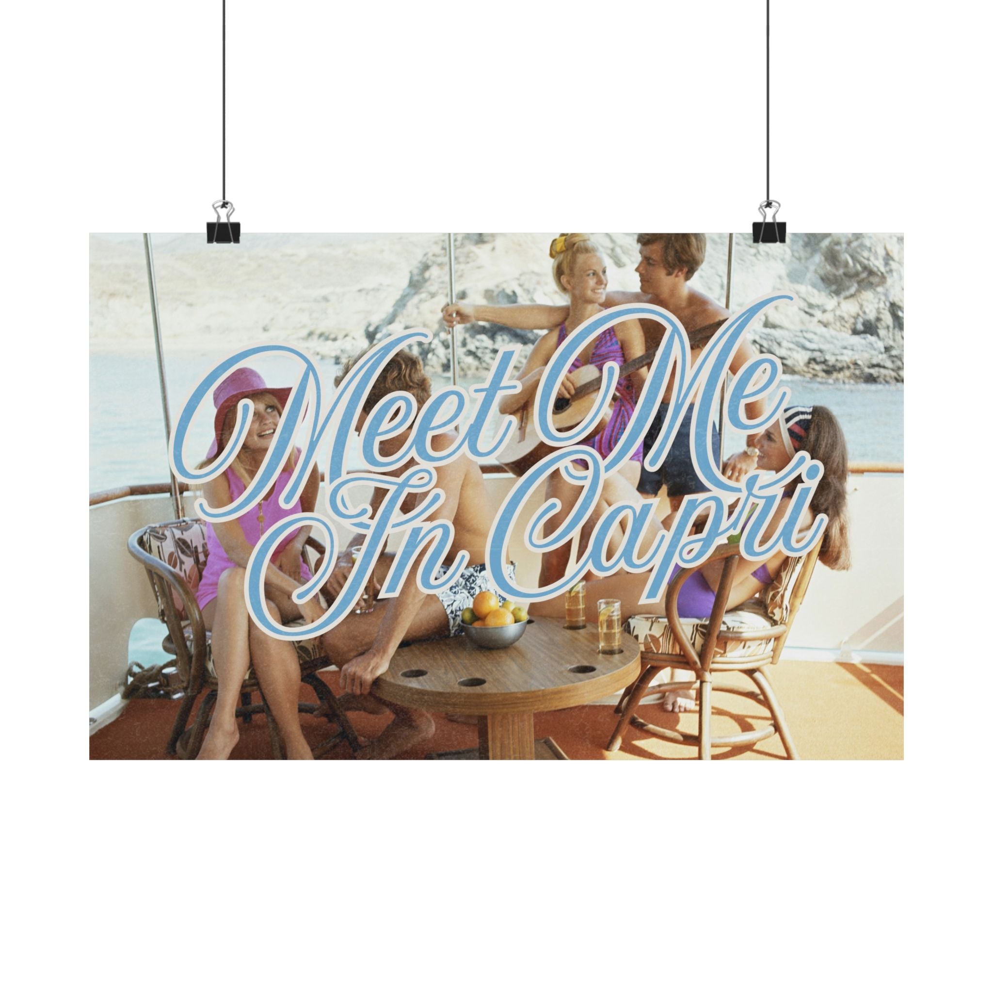 Meet Me In Capri Horizontal Poster