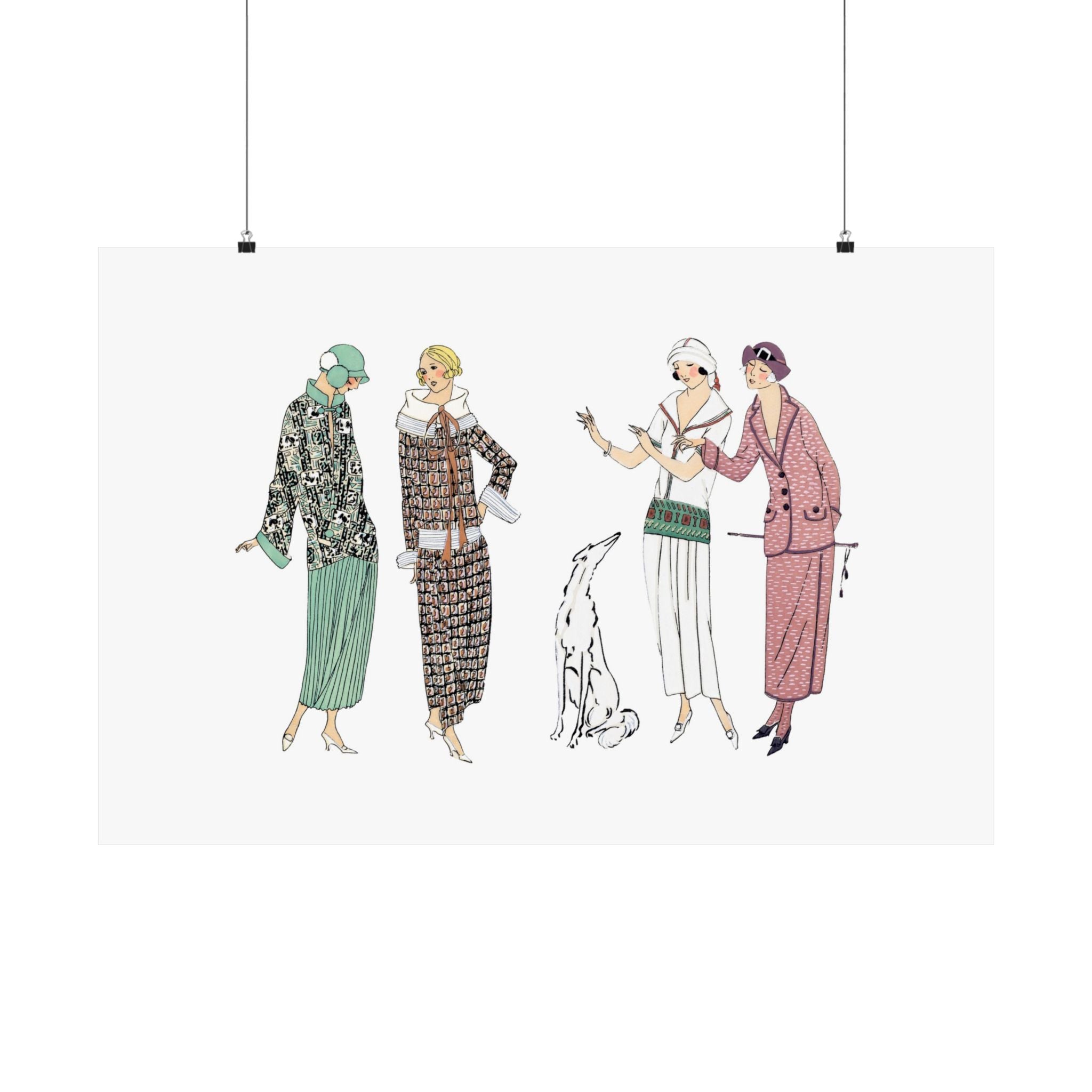 Fashion and Dog Horizontal Physical Poster