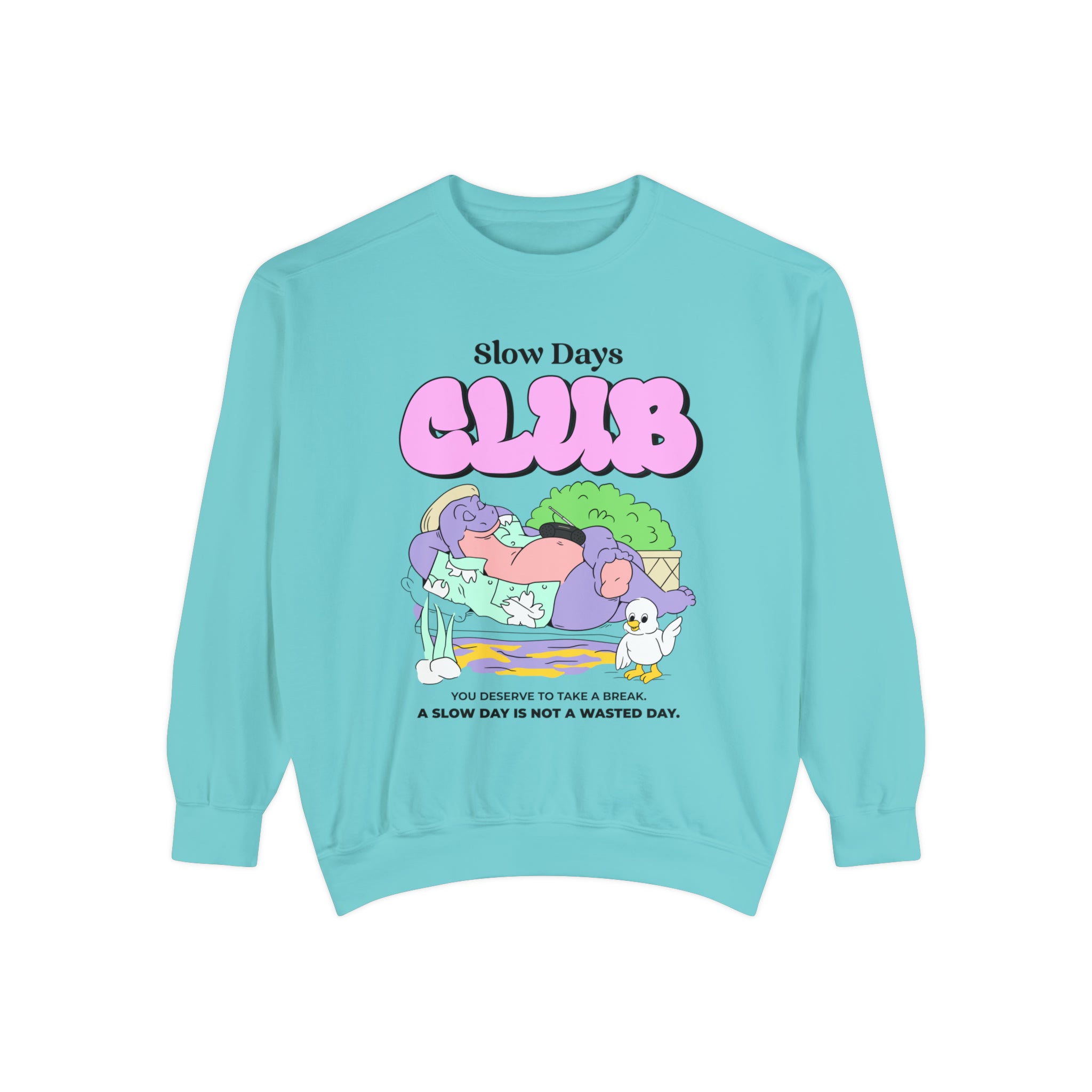 Slow Days Club Comfort Colors Crewneck Sweatshirt