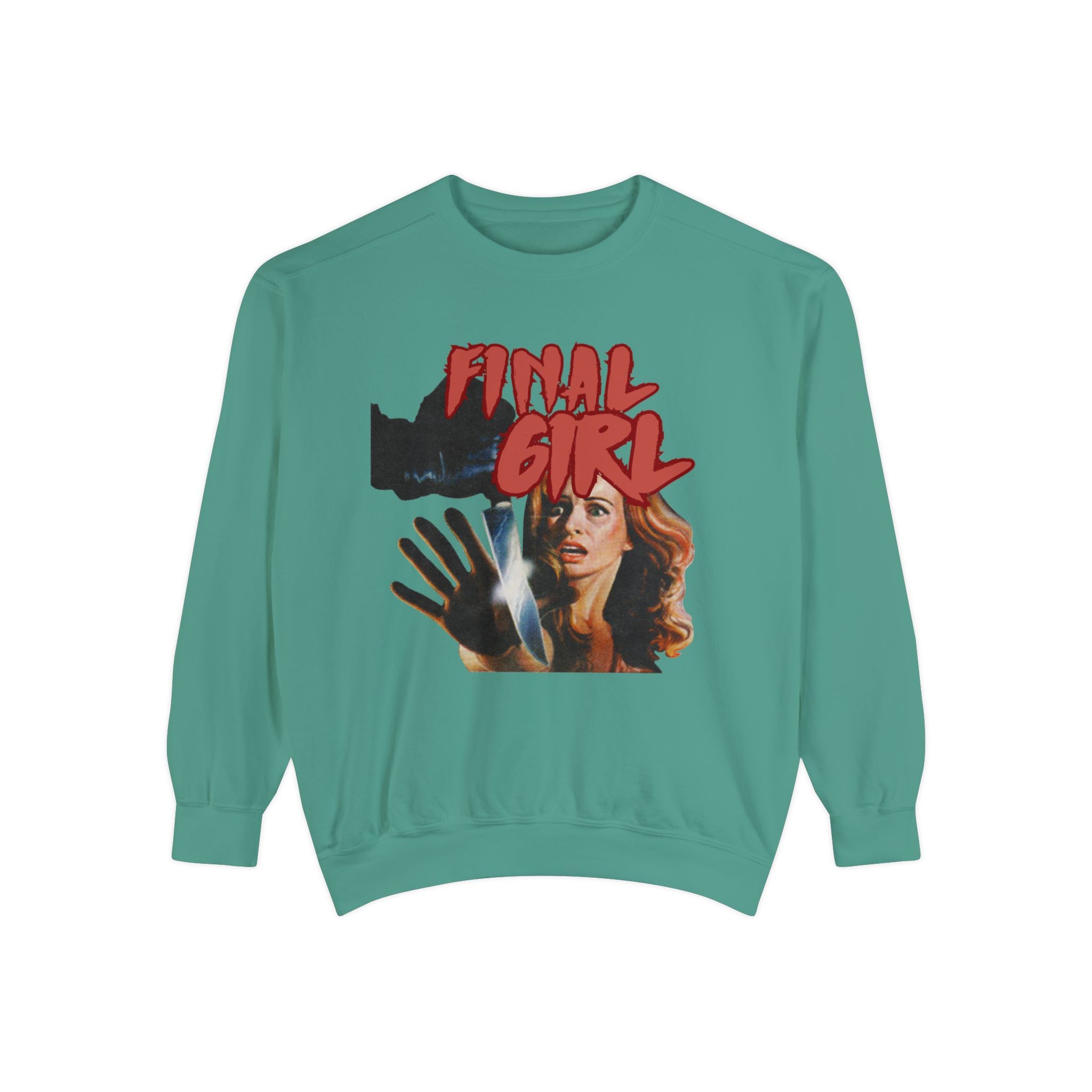 Final Girl Halloween Comfort Colors Crewneck Sweatshirt