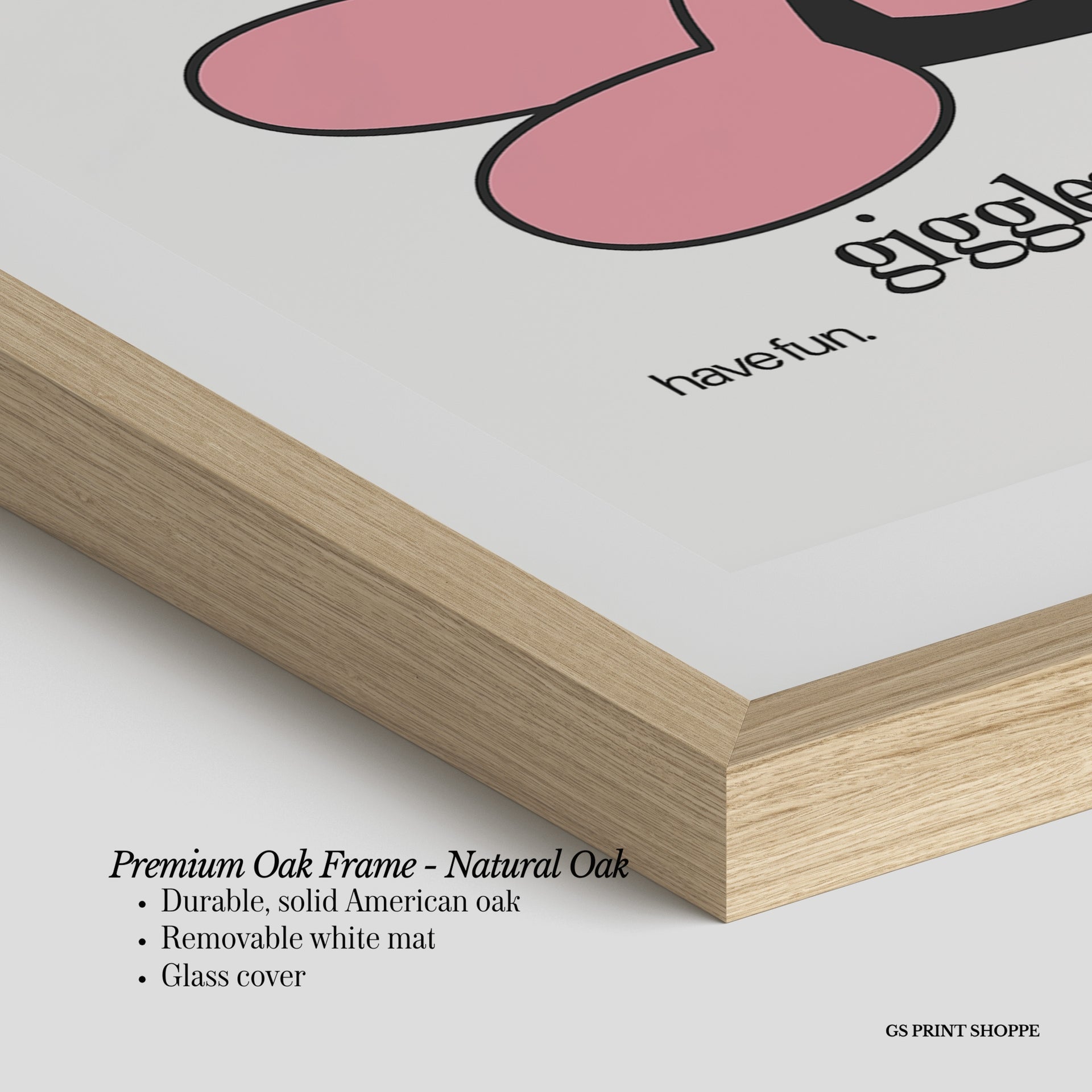 Laugh More Vertical Art Print - White