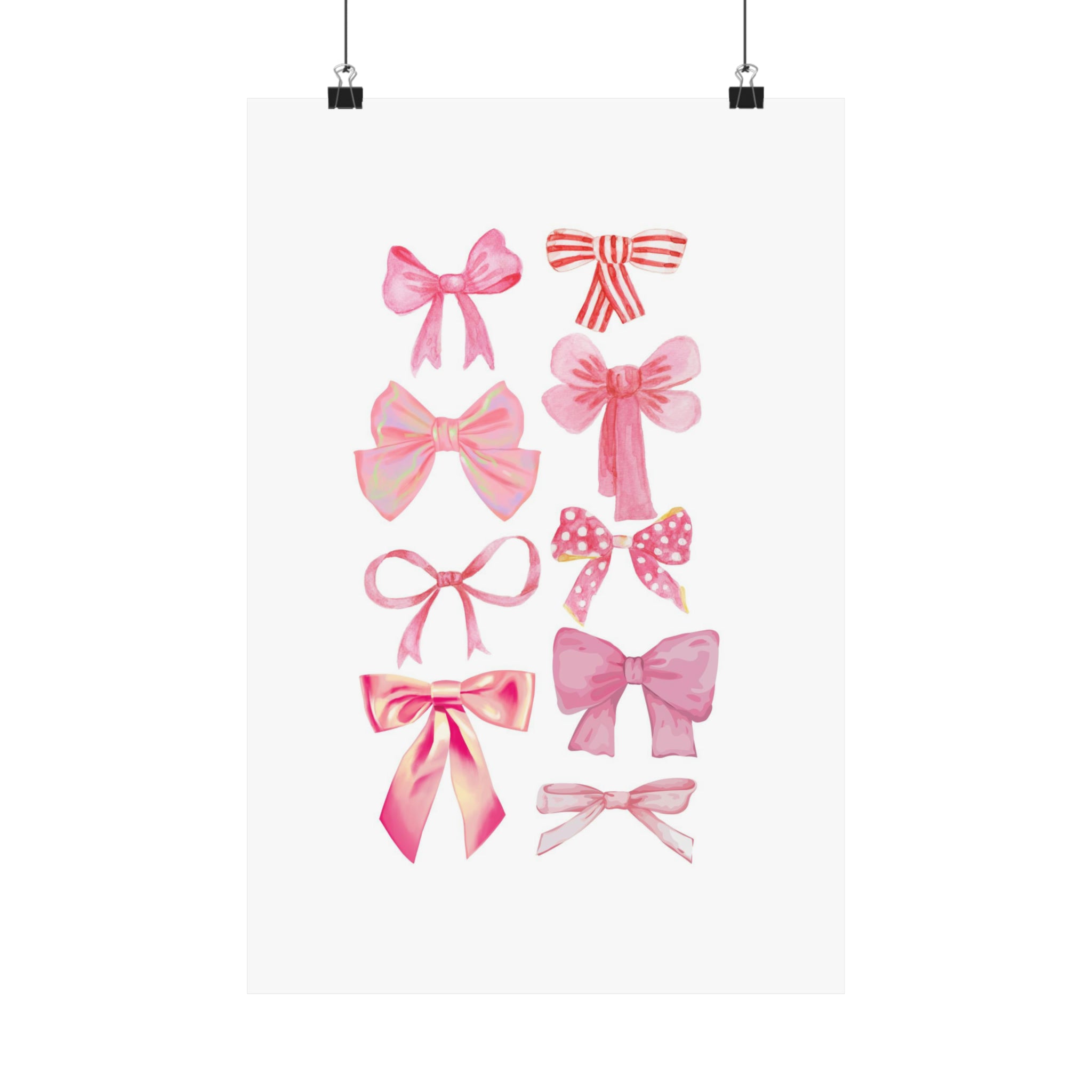 Pink Bows Physical Poster