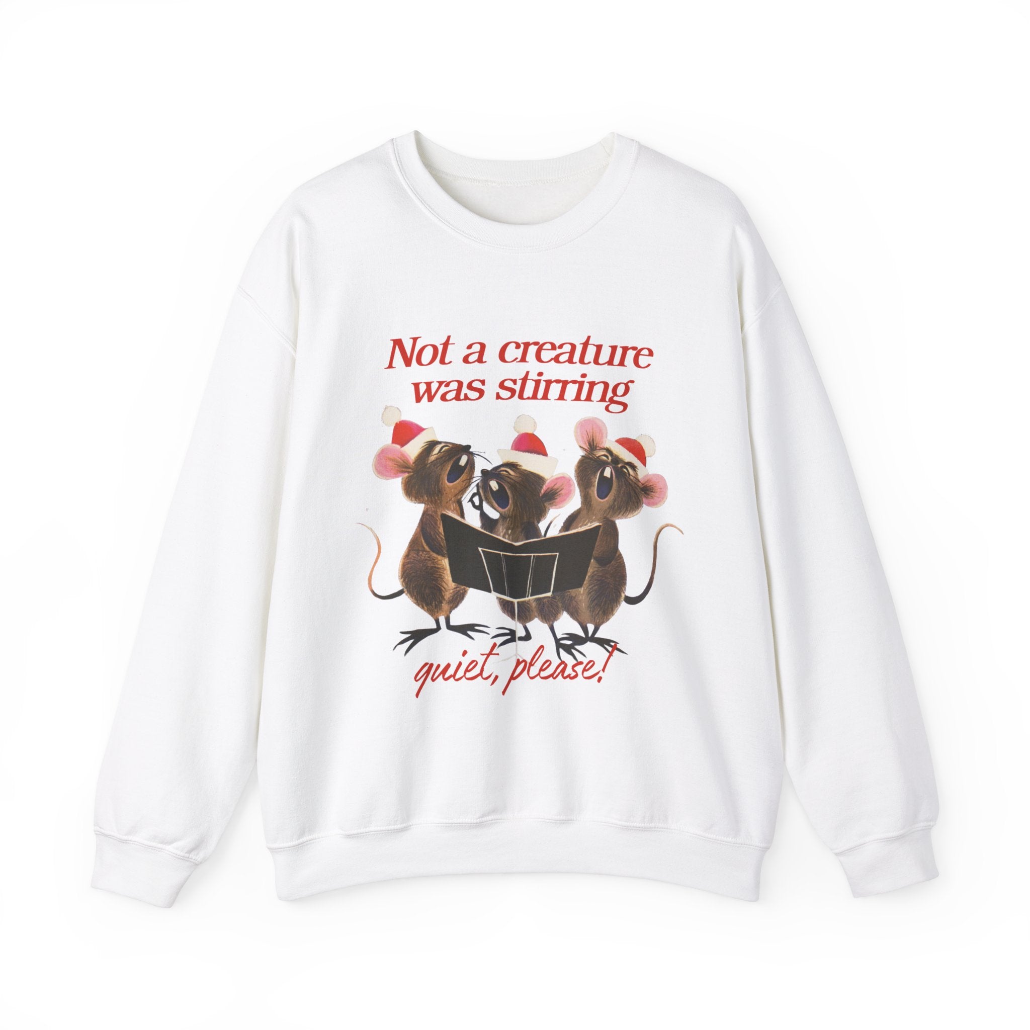 Not a Creature Was Stirring Holiday Gildan Crewneck Sweatshirt