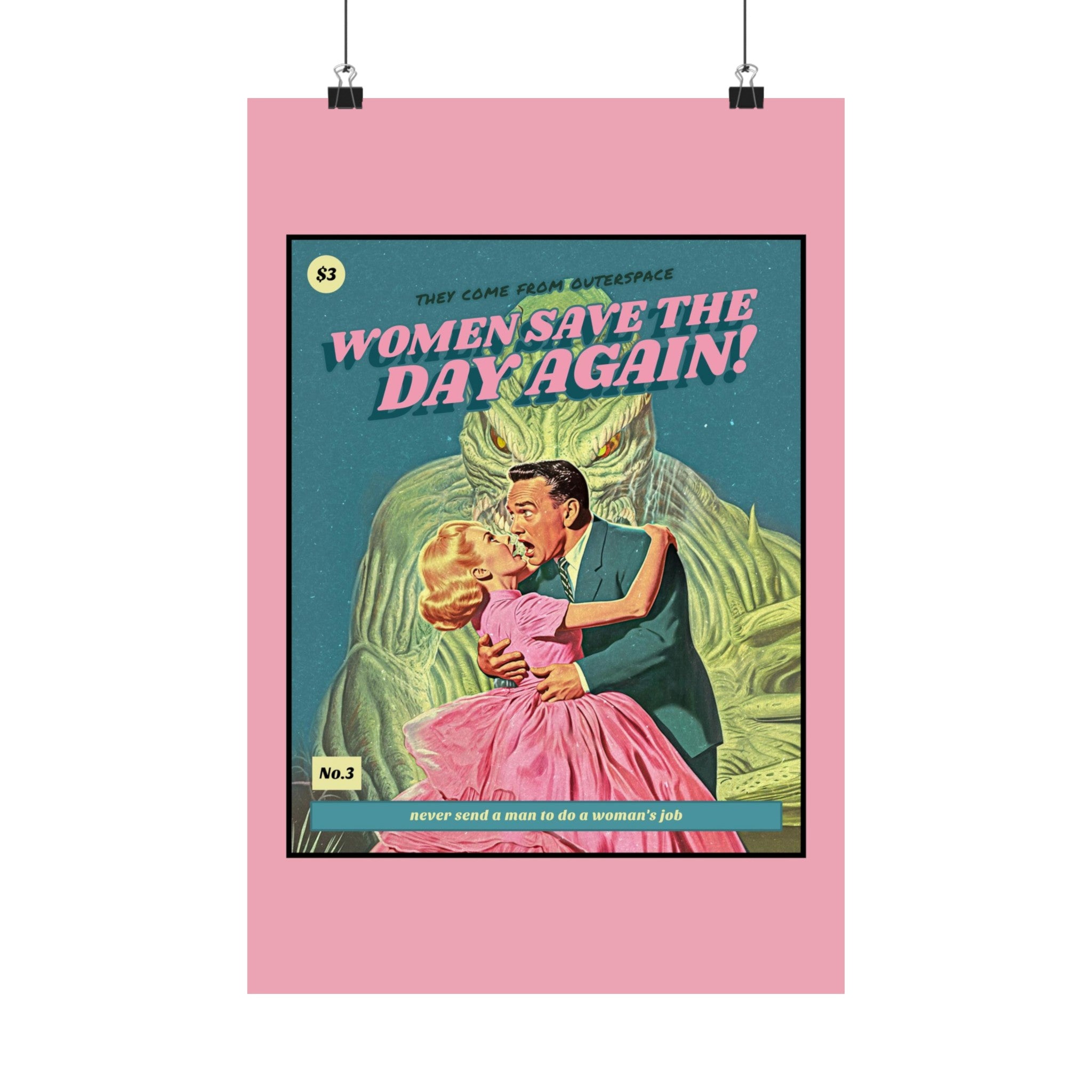 Women Save the Day Physical Poster