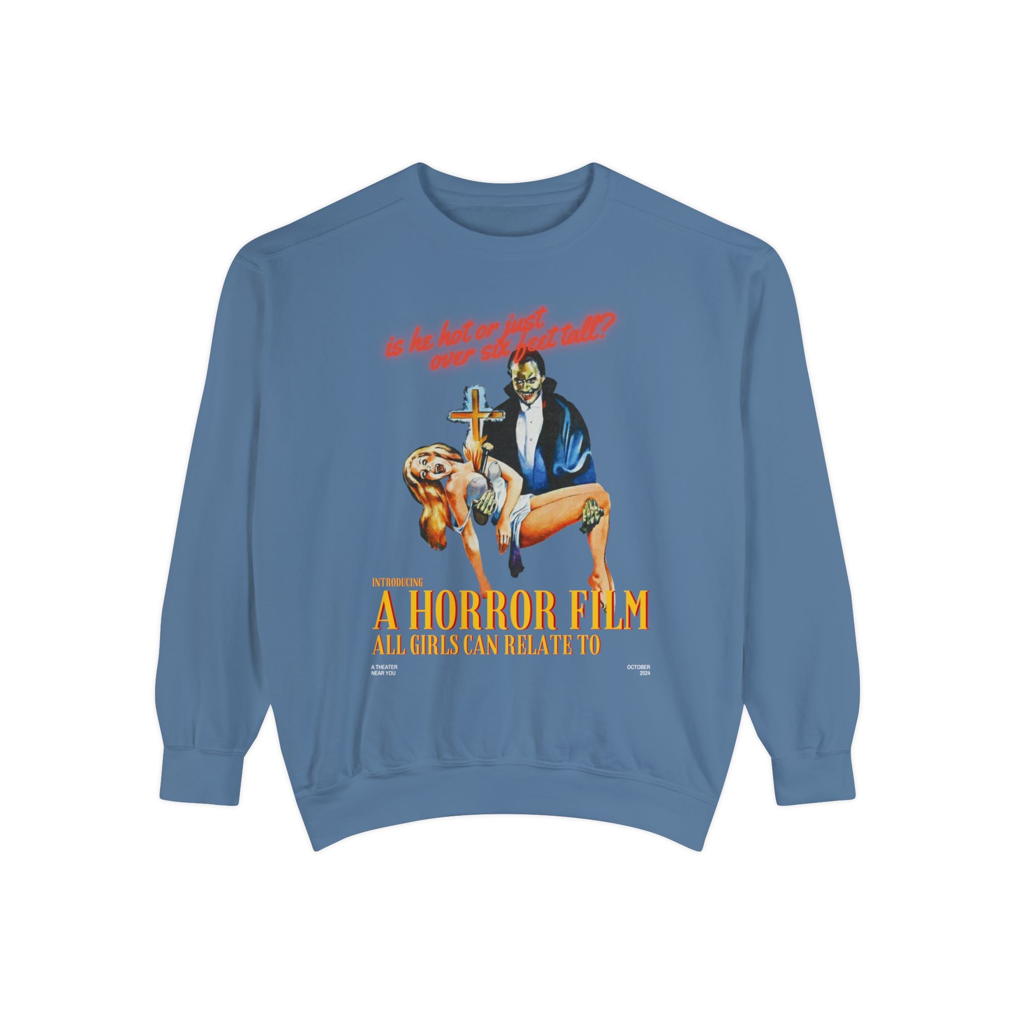 Six Feet Tall Halloween Comfort Colors Crewneck Sweatshirt