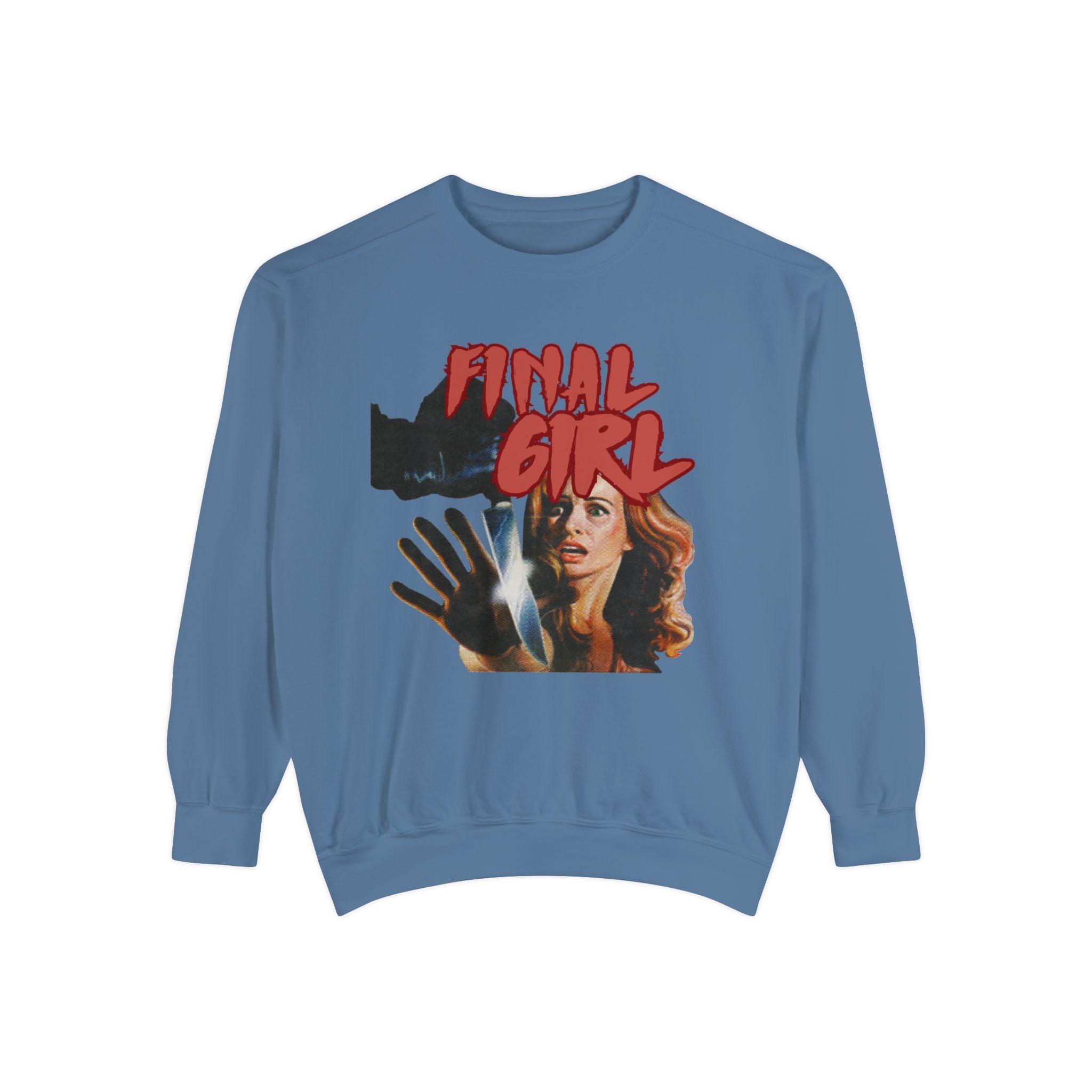 Final Girl Halloween Comfort Colors Crewneck Sweatshirt