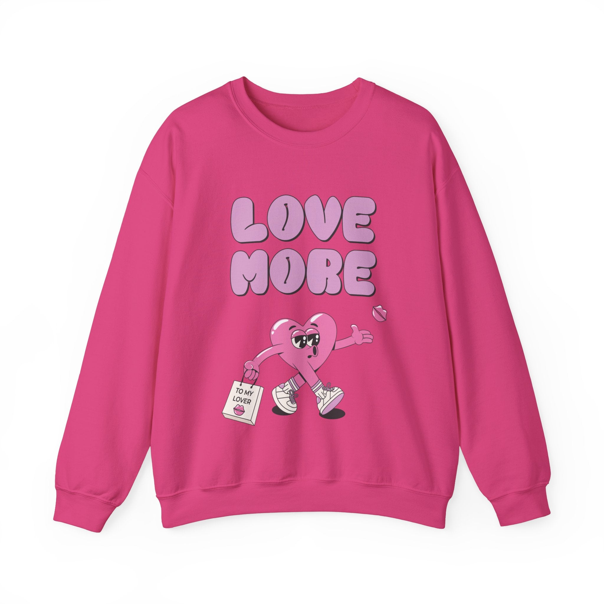 Love More Valentines Day Crewneck Sweatshirt