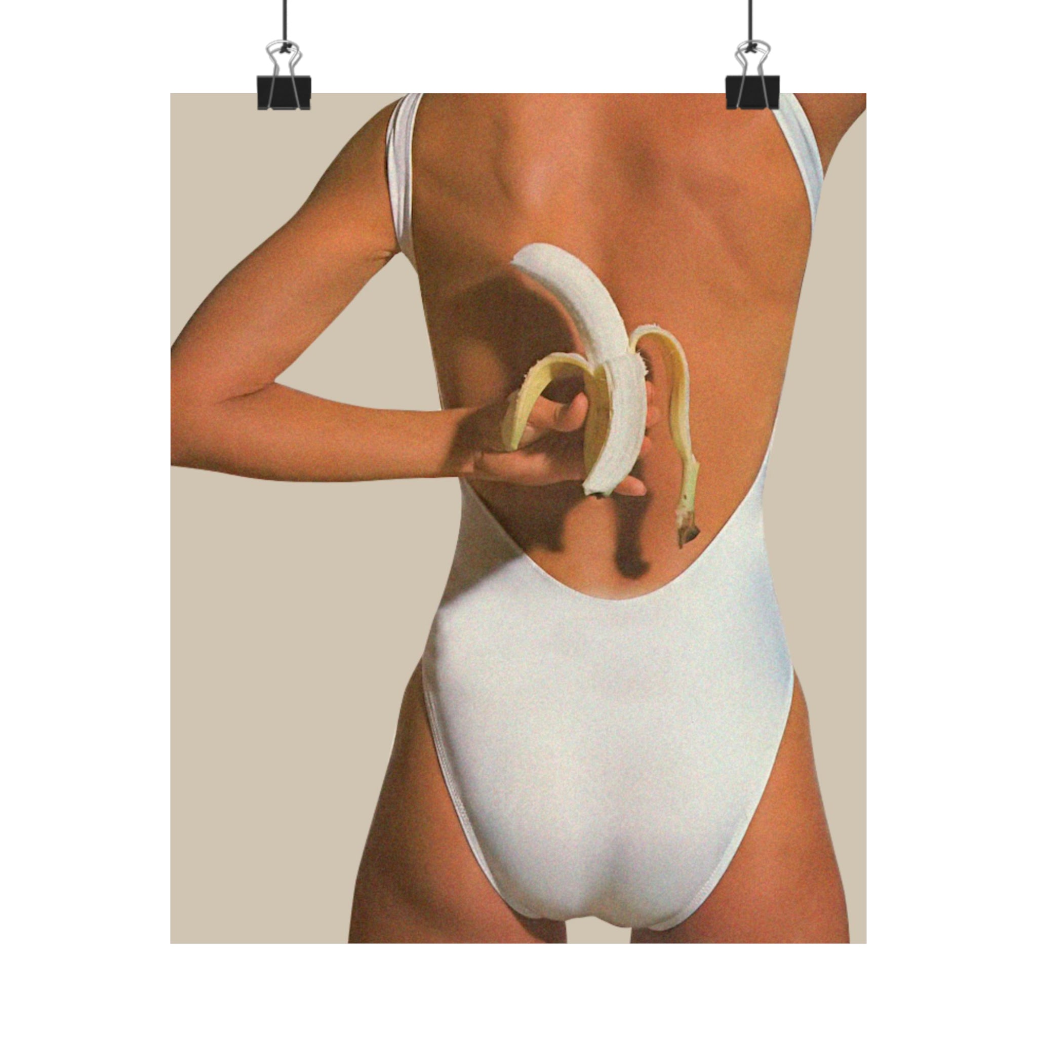 Banana Swimsuit Vintage Physical Poster