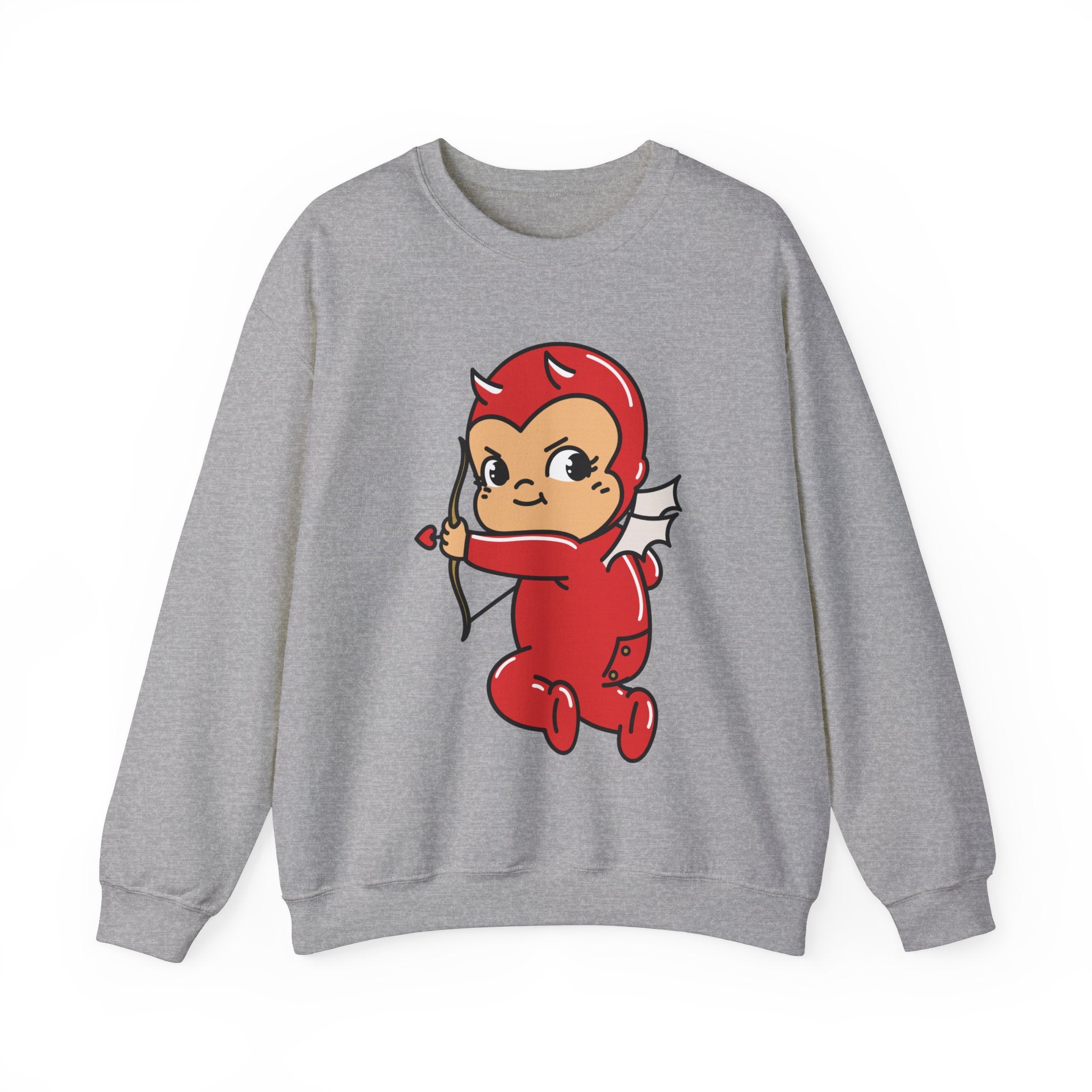 Cupid Retro Cartoon Valentine Crewneck Sweatshirt