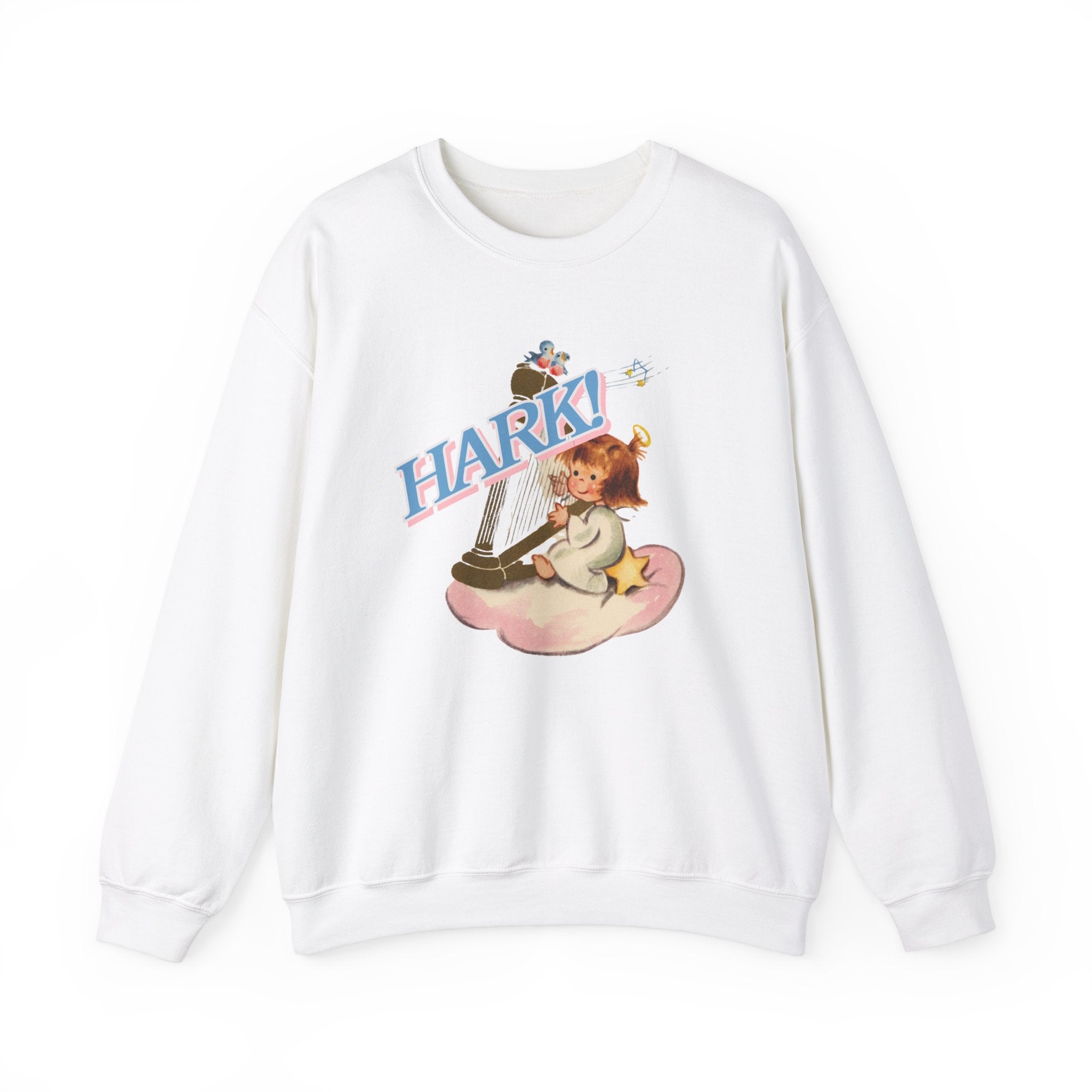 Hark! Angel Holiday Gildan Crewneck Sweatshirt