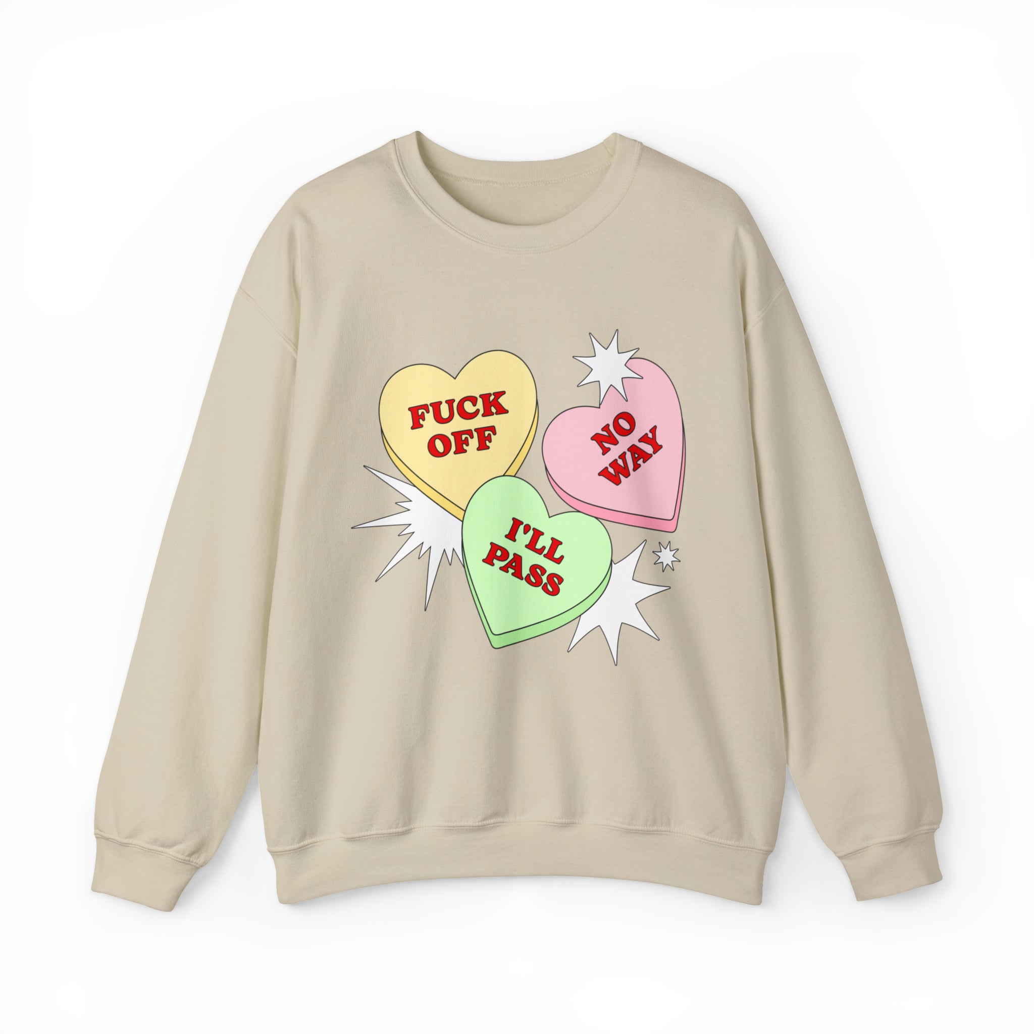 Order now for Candy Hearts Sassy Crewneck Sweatshirt