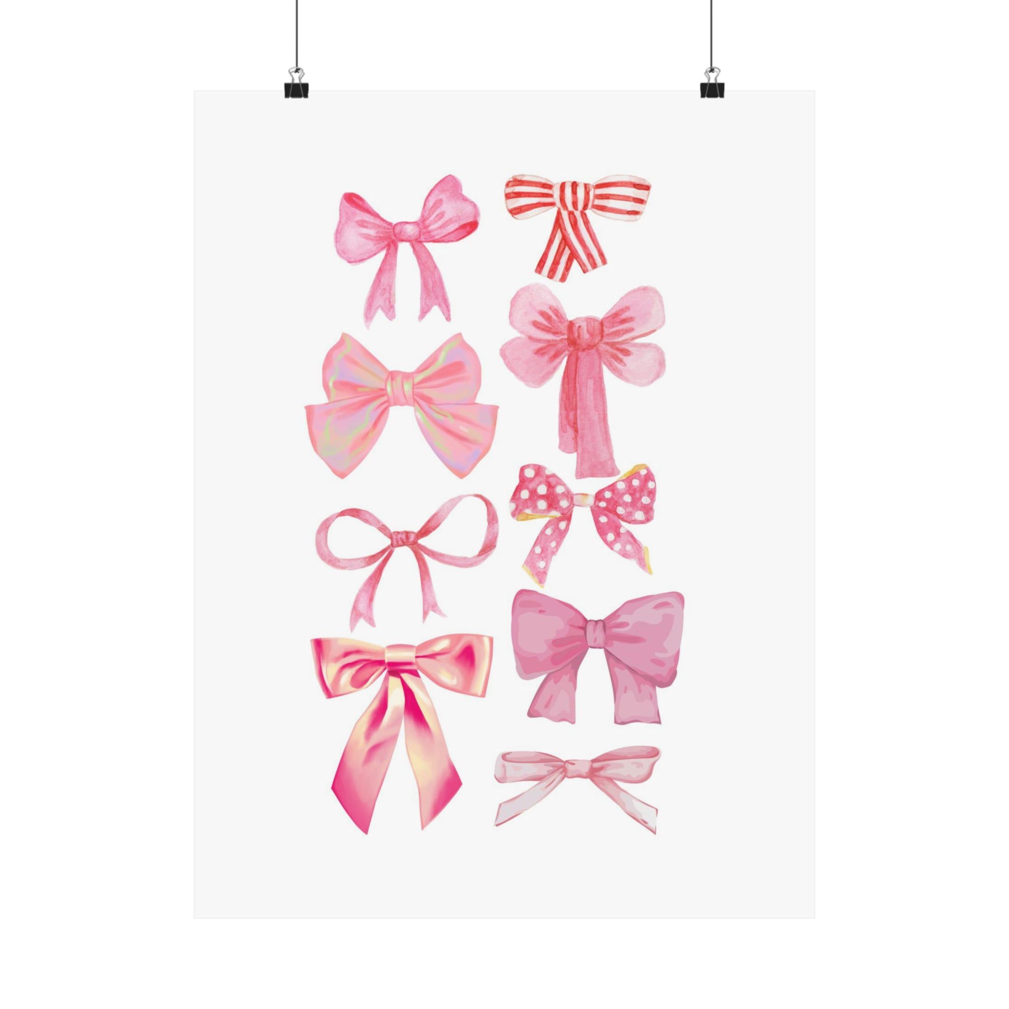 Pink Bows Physical Poster