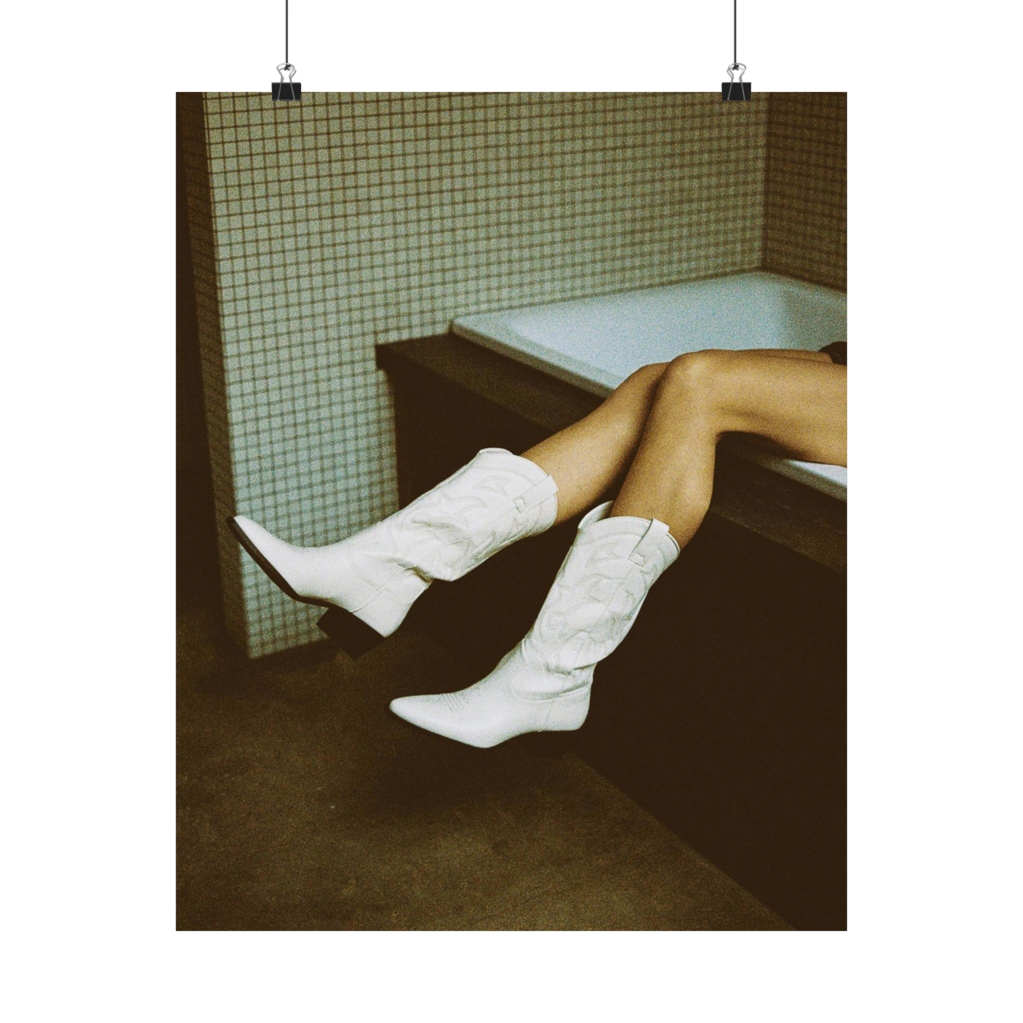 White Boots Physical Poster