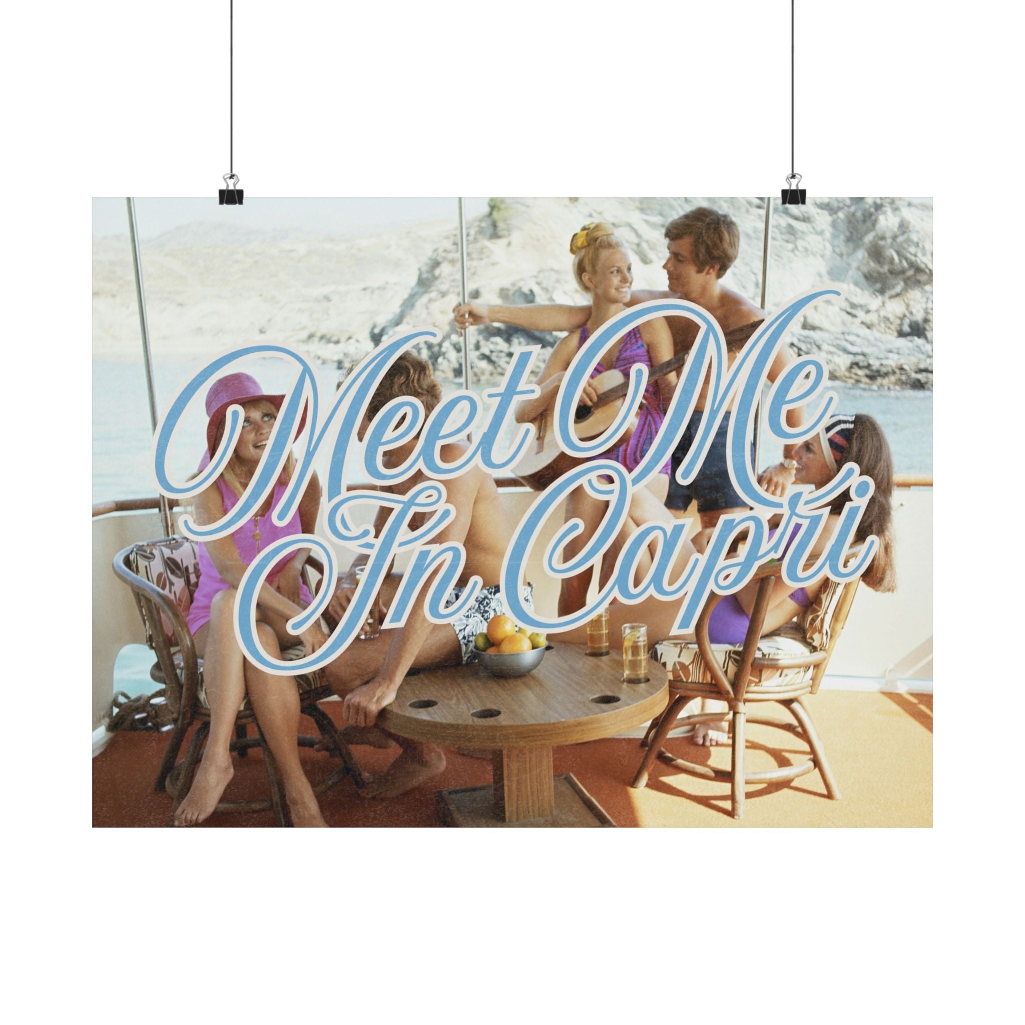 Meet Me In Capri Horizontal Poster