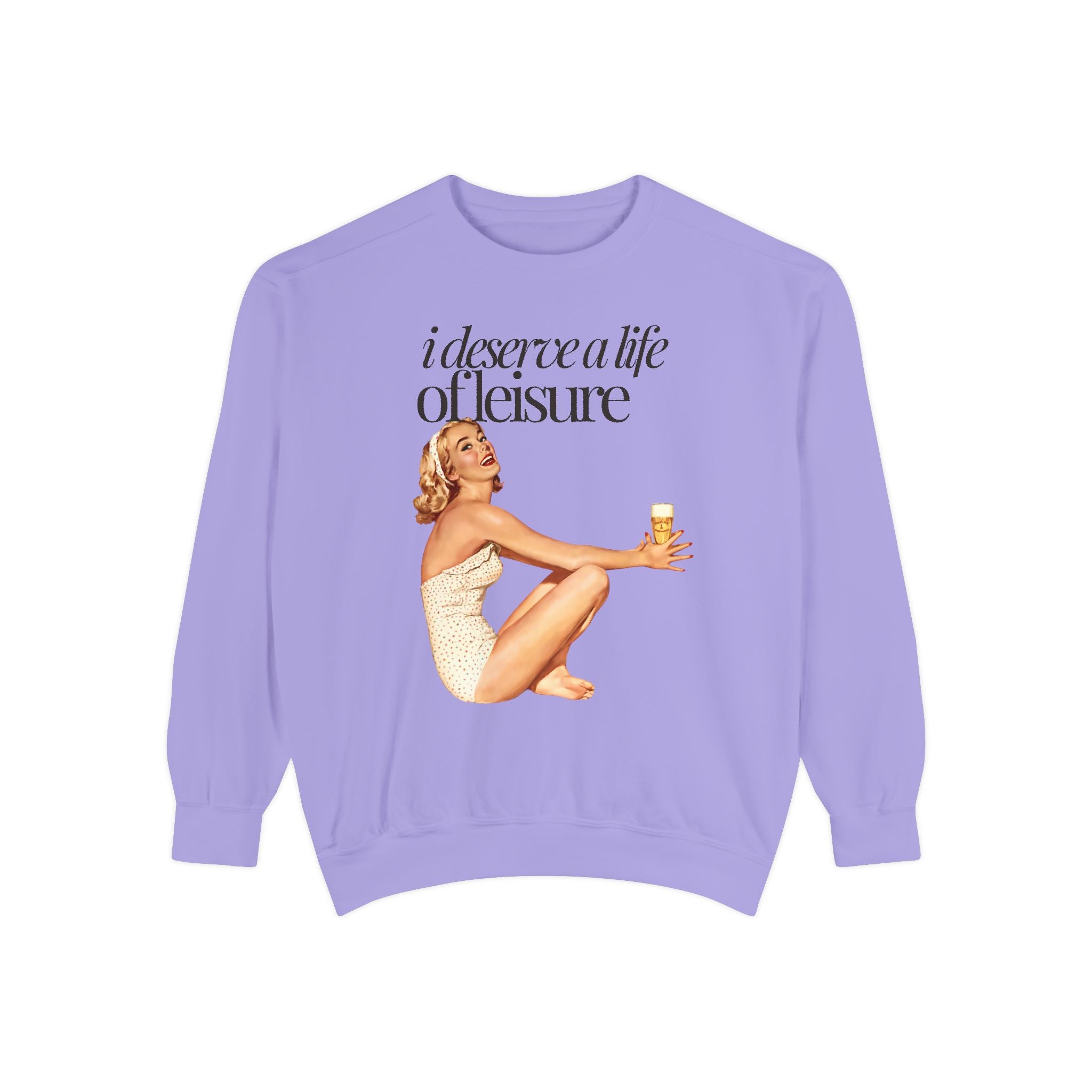 Life of Leisure Comfort Colors Crewneck Sweatshirt