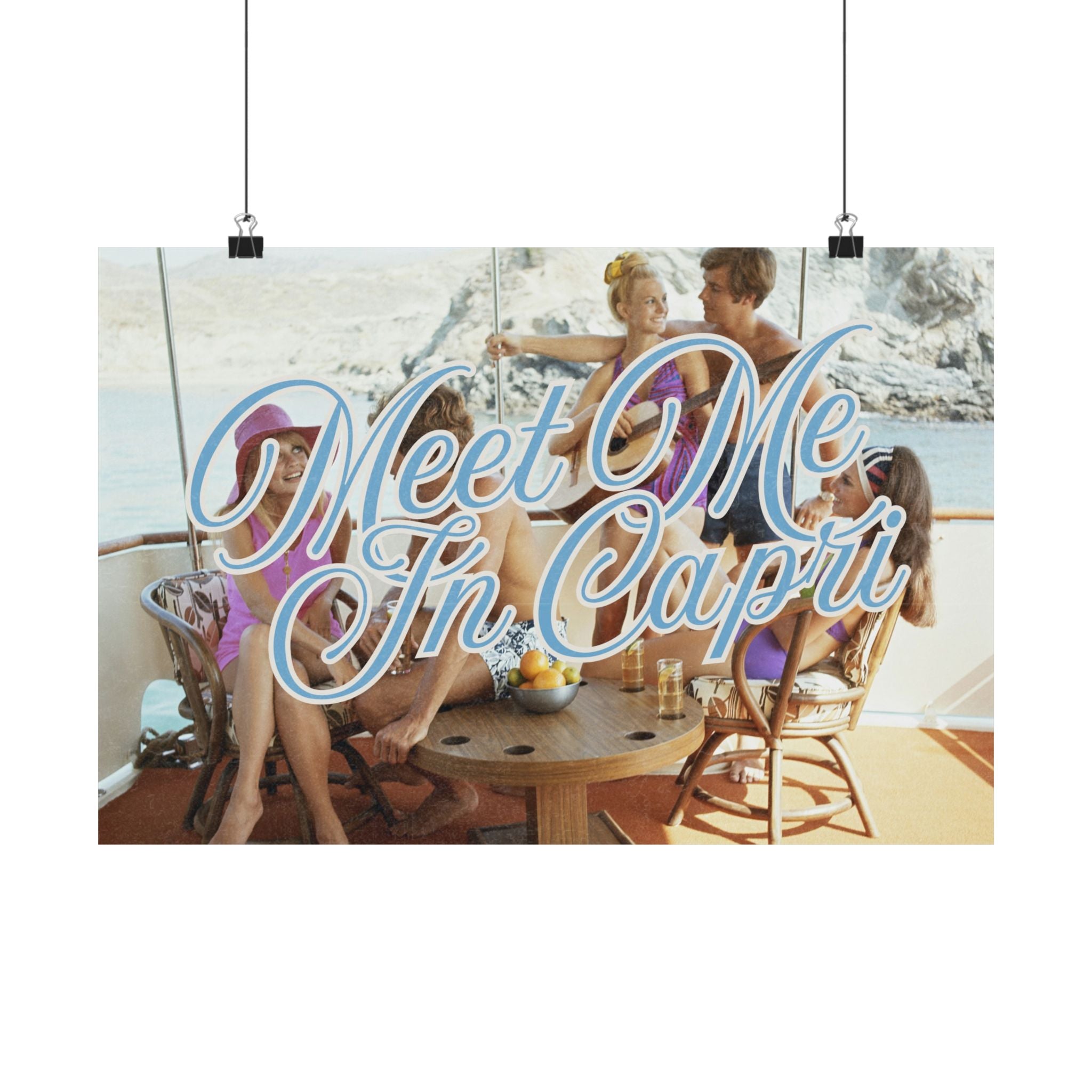 Meet Me In Capri Horizontal Poster