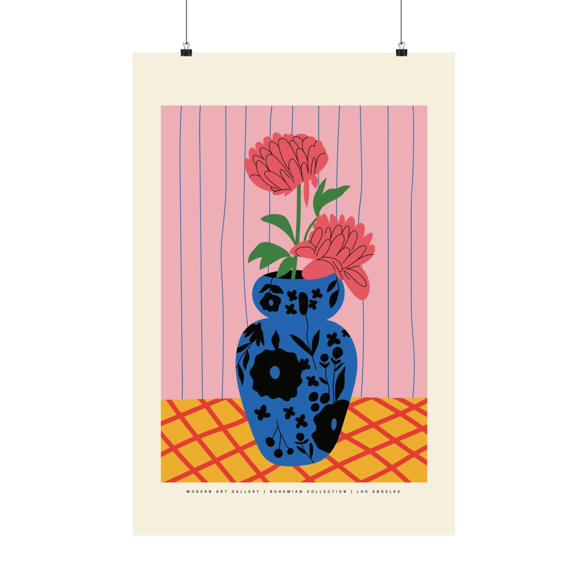 Blue Vase Bouquet Physical Poster