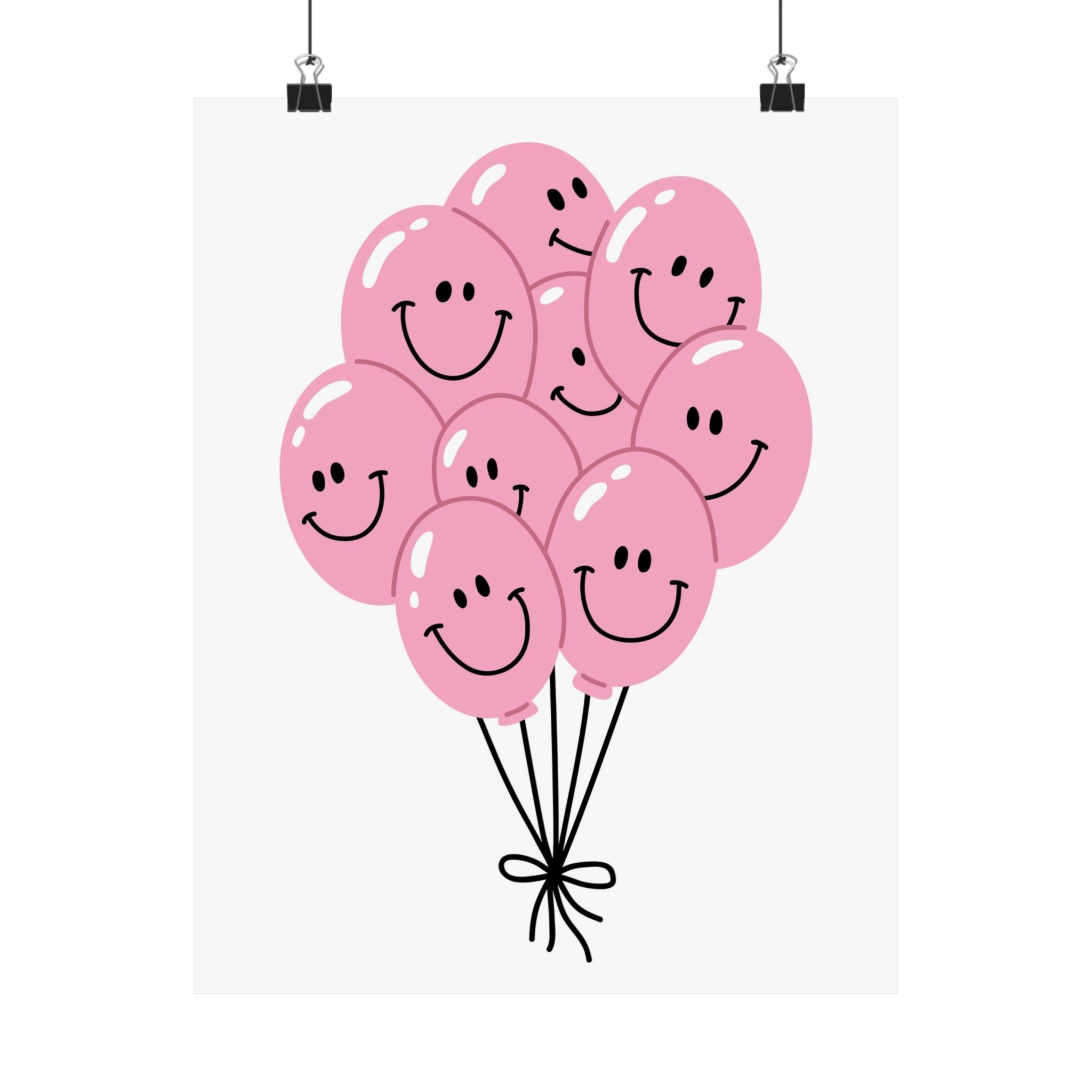 Pink Balloons Physical Poster