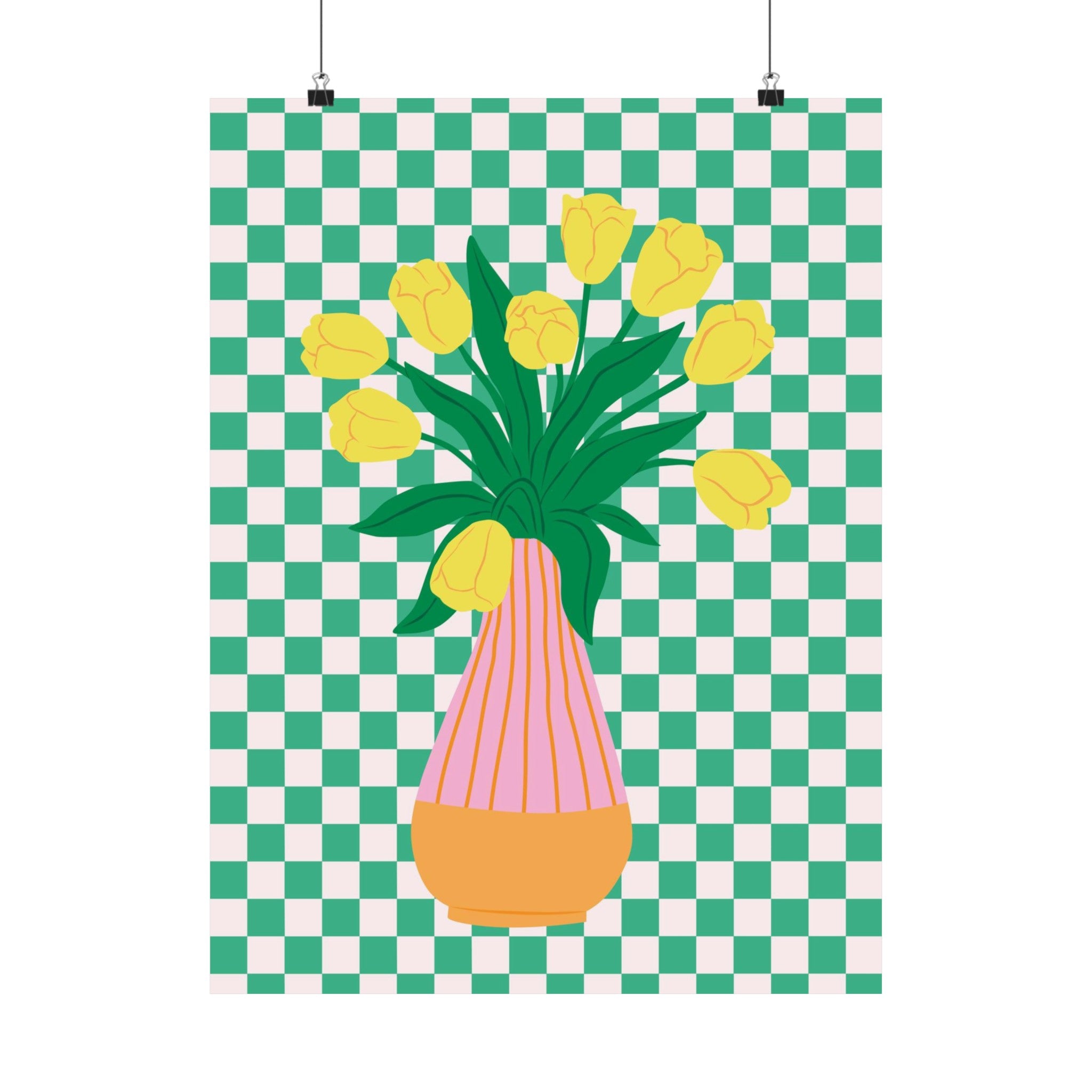 Yellow Tulip Bouquet Poster