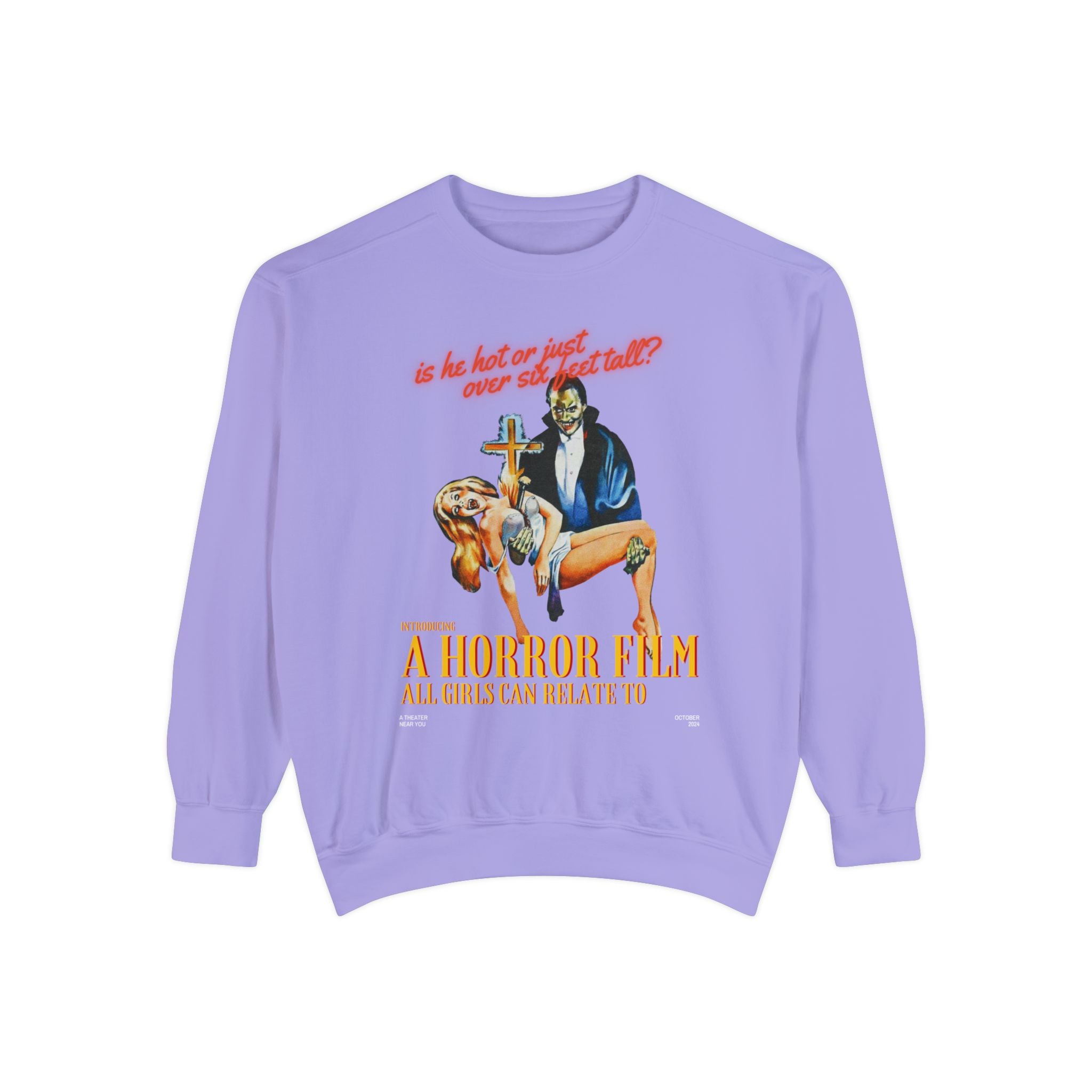 Six Feet Tall Halloween Comfort Colors Crewneck Sweatshirt