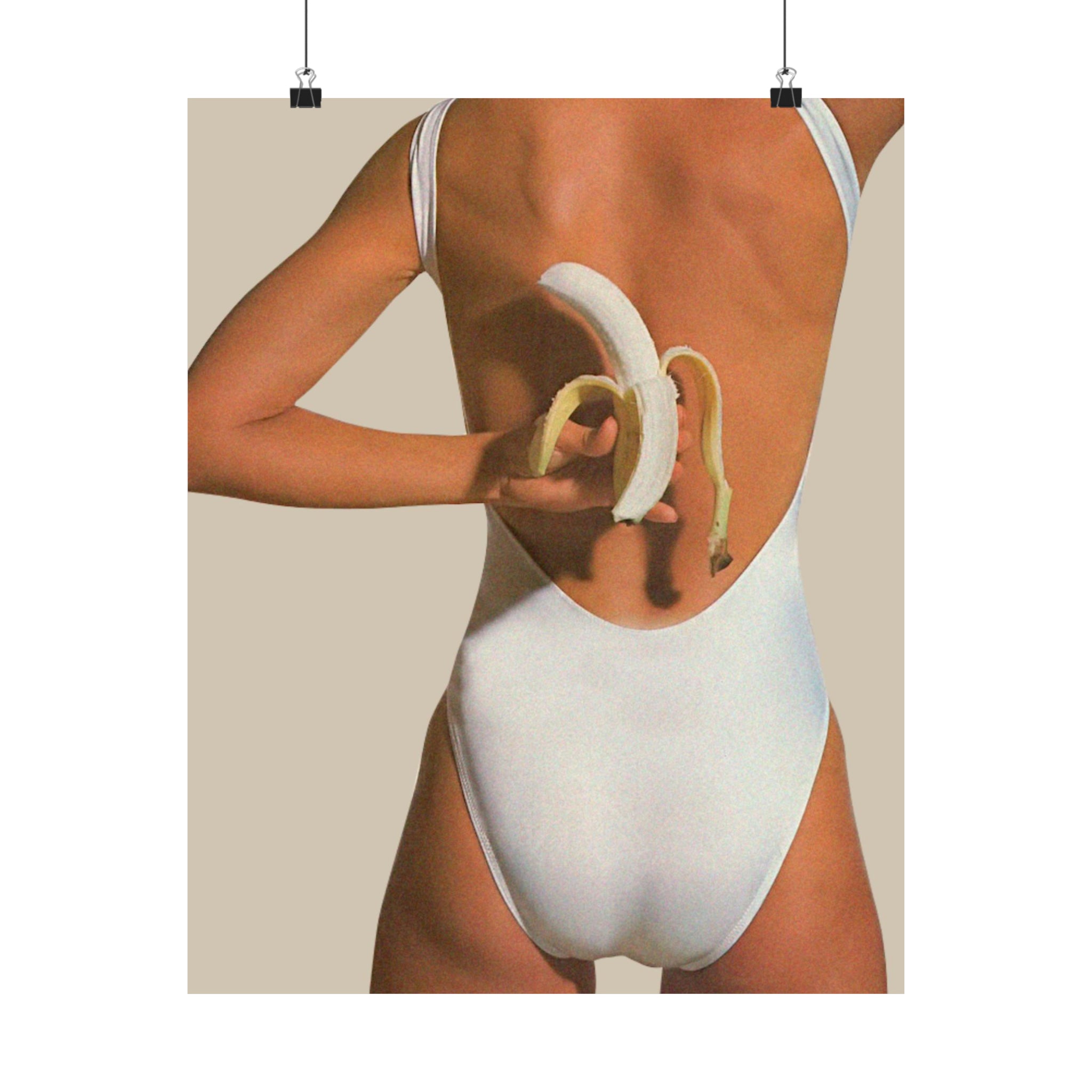 Banana Swimsuit Vintage Physical Poster