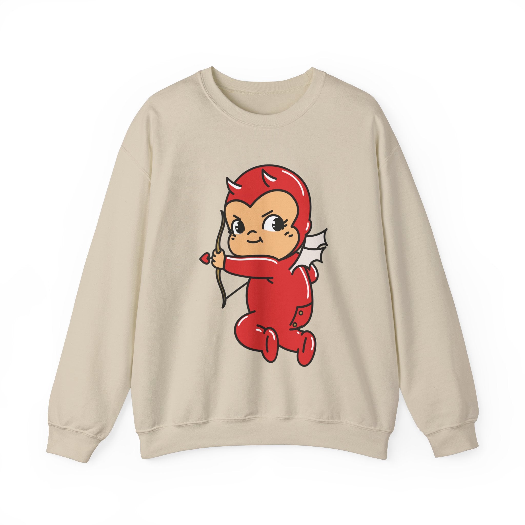 Cupid Retro Cartoon Valentine Crewneck Sweatshirt