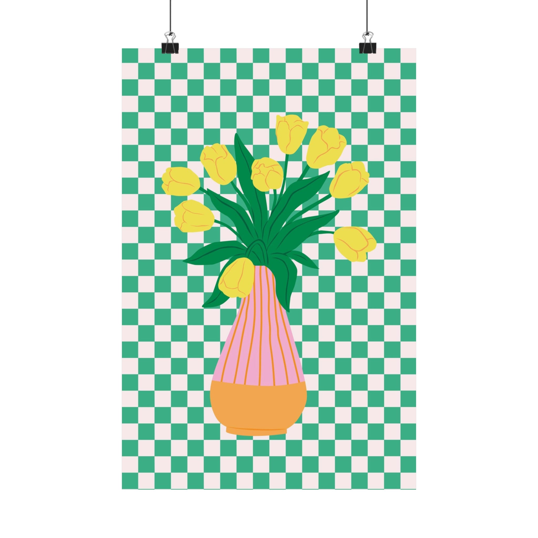 Yellow Tulip Bouquet Poster