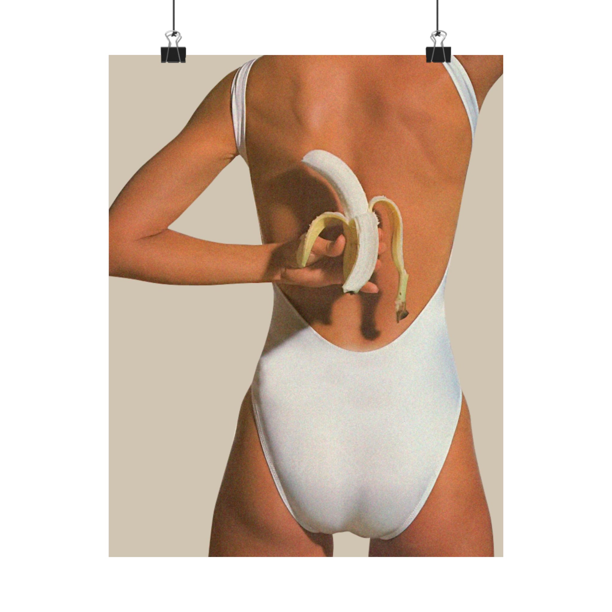 Banana Swimsuit Vintage Physical Poster