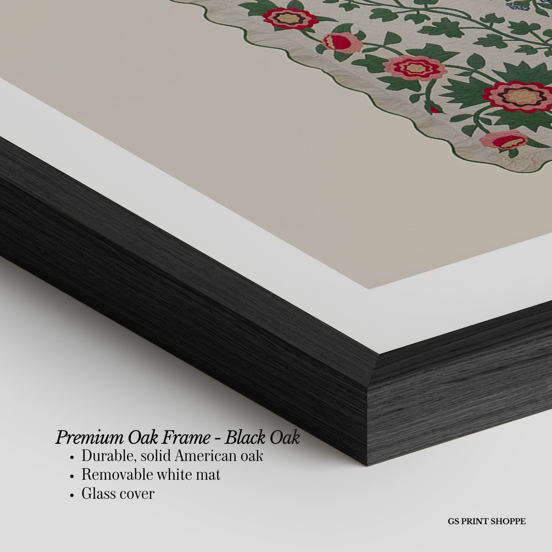Floral Quilt Horizontal Art Print