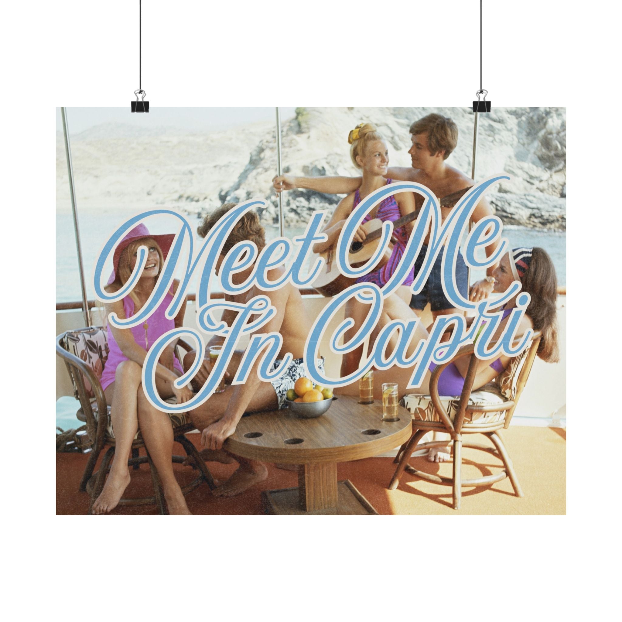 Meet Me In Capri Horizontal Poster