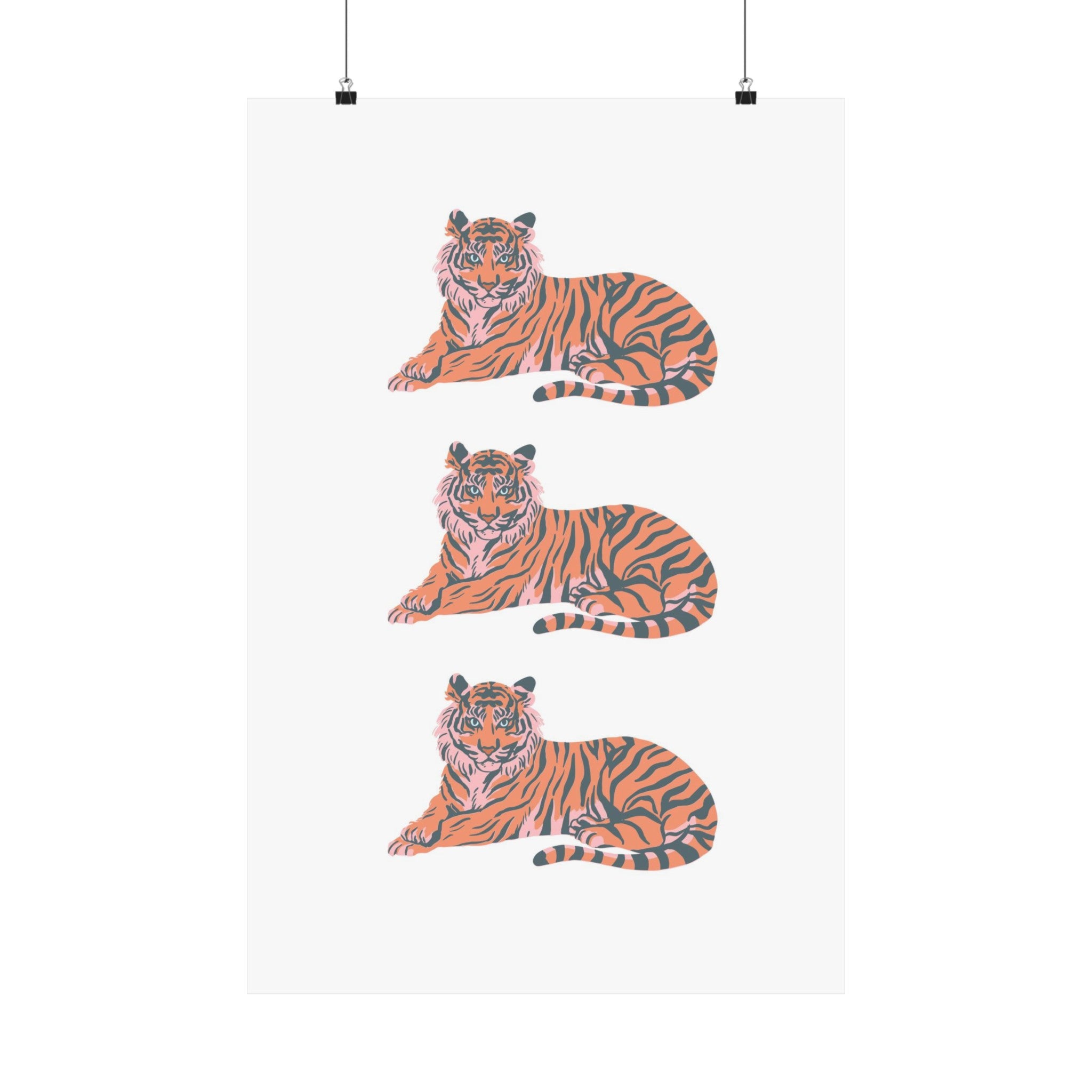 Tiger White Physical Poster
