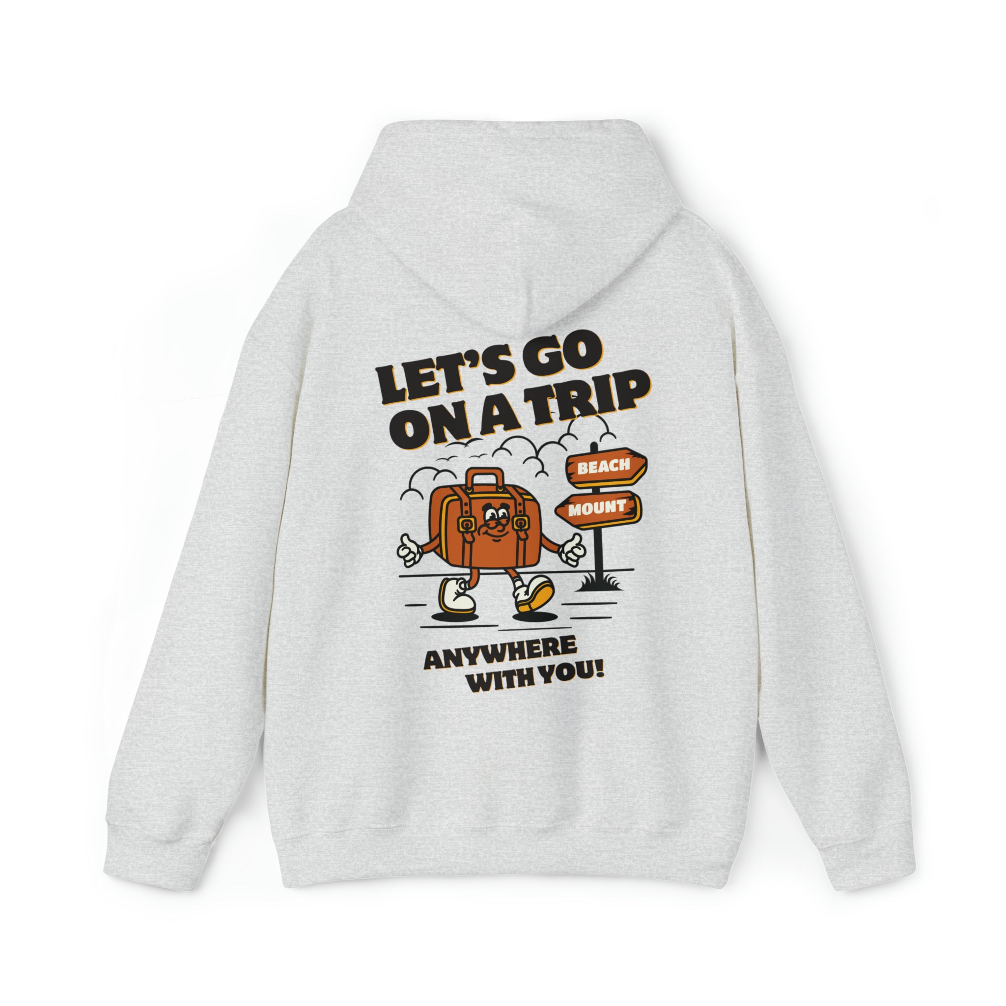 Let's Go on a Trip Cute Cartoon Hoodie Sweatshirt