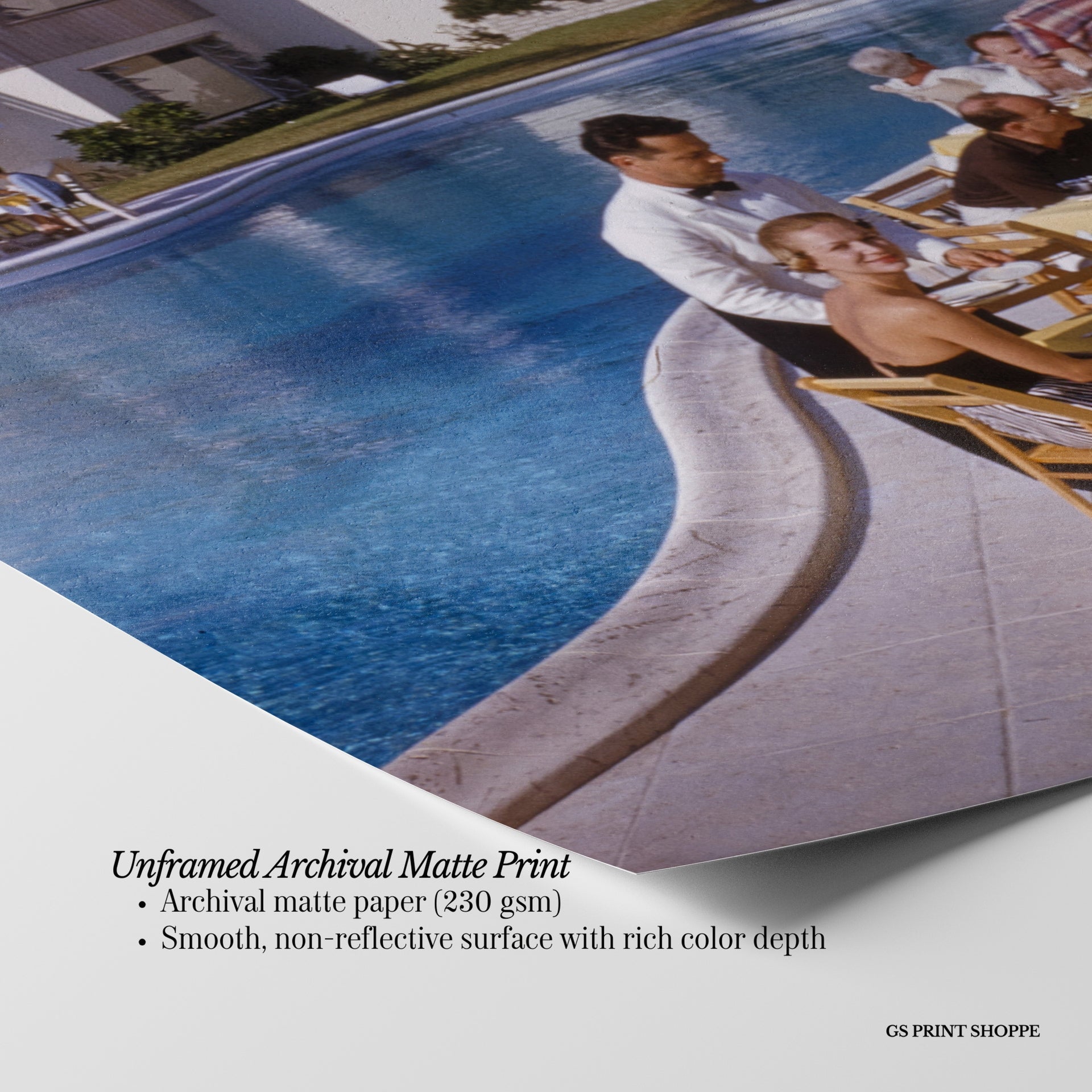 Resort Poolside Vertical Art Print