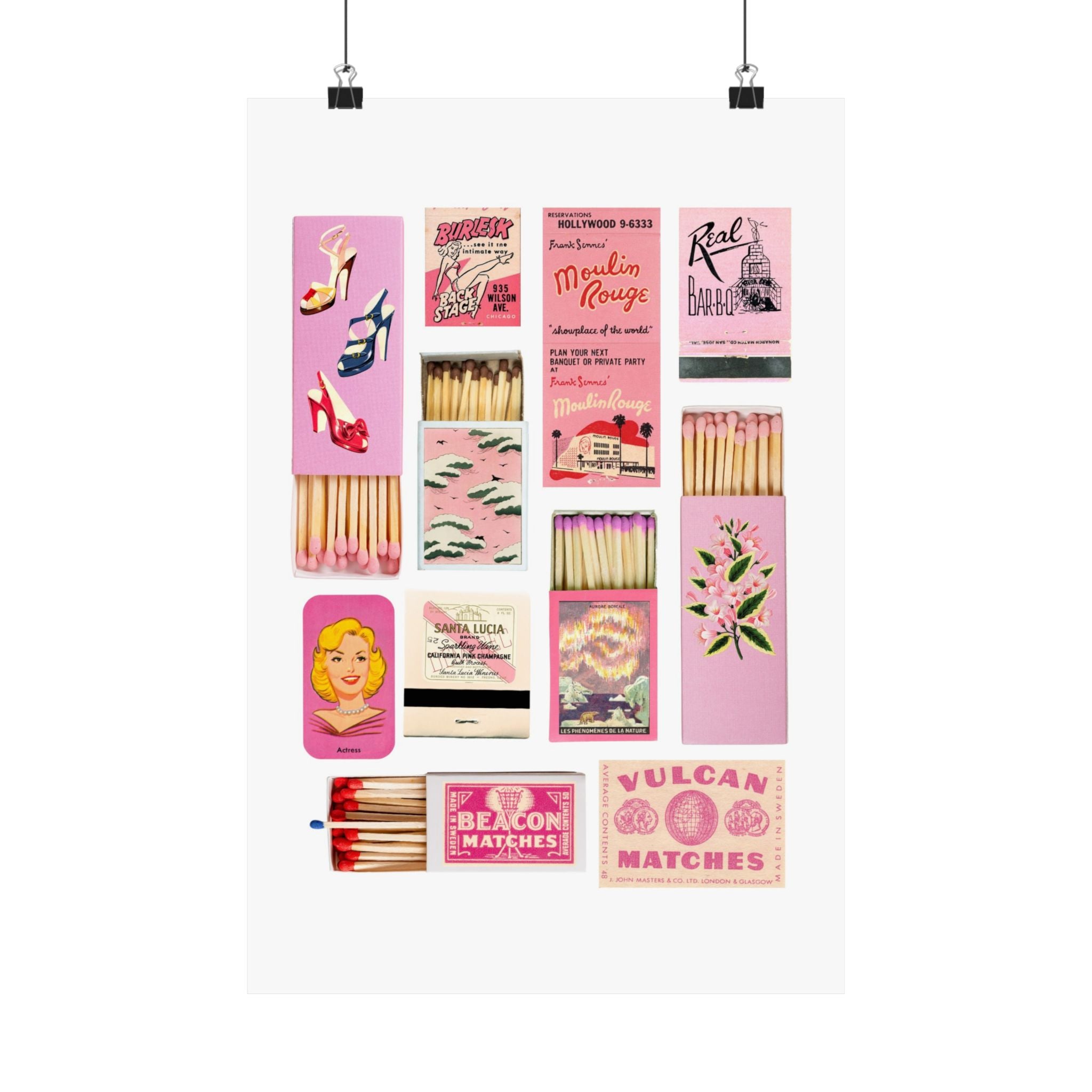 Matchbook Pink Vertical Physical Poster