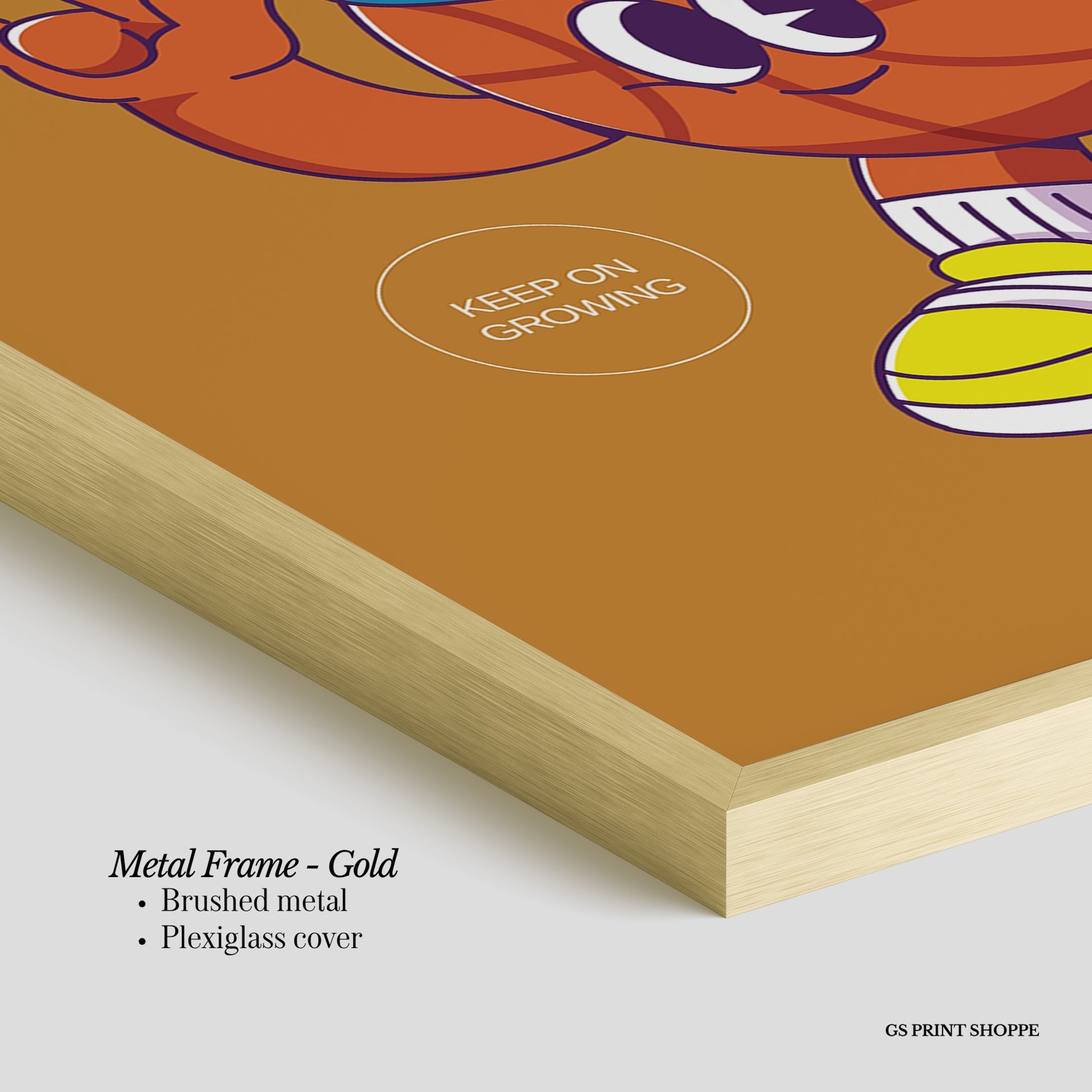 It's All About Progress Vertical Art Print - Orange