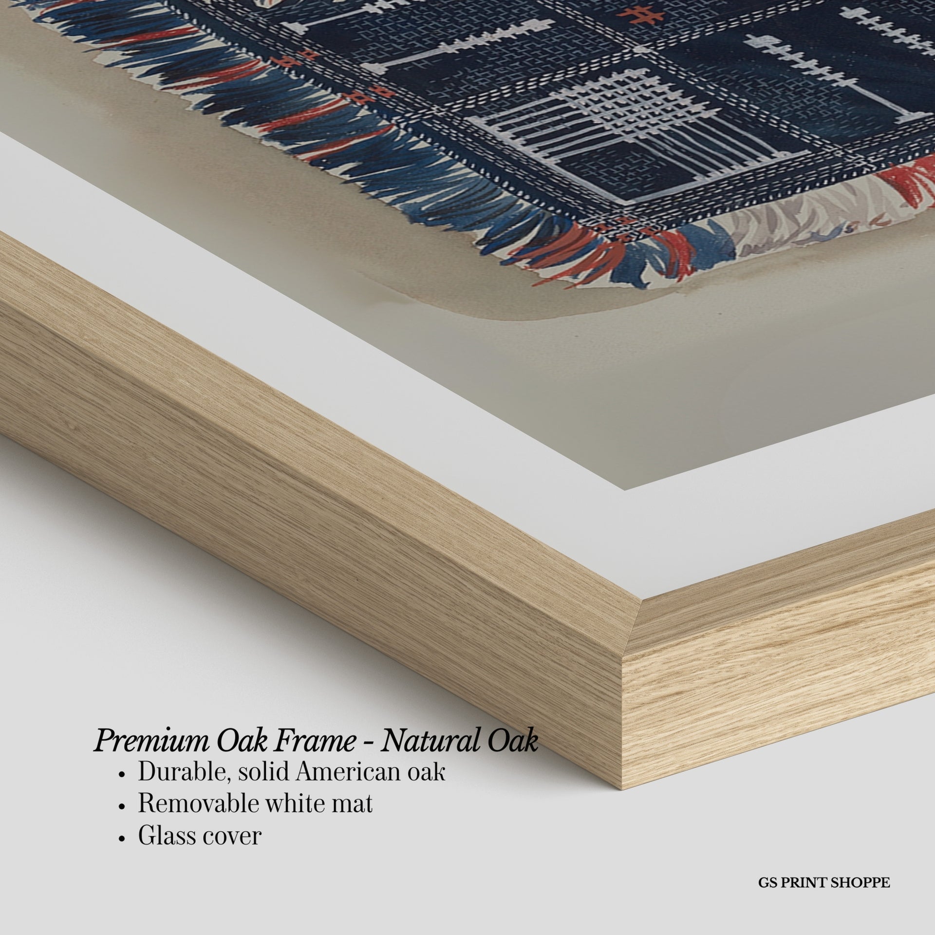 Blue Quilt Vertical Art Print