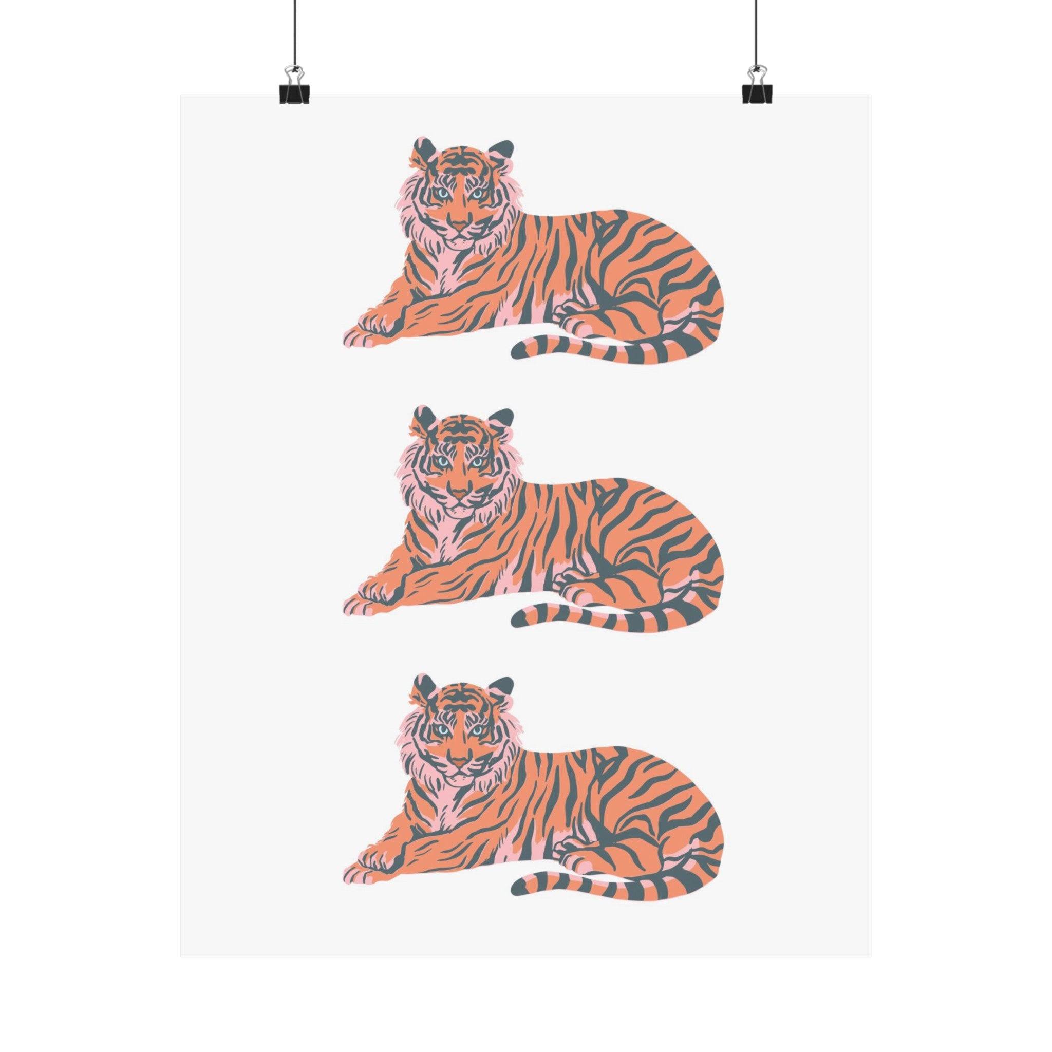 Tiger White Physical Poster